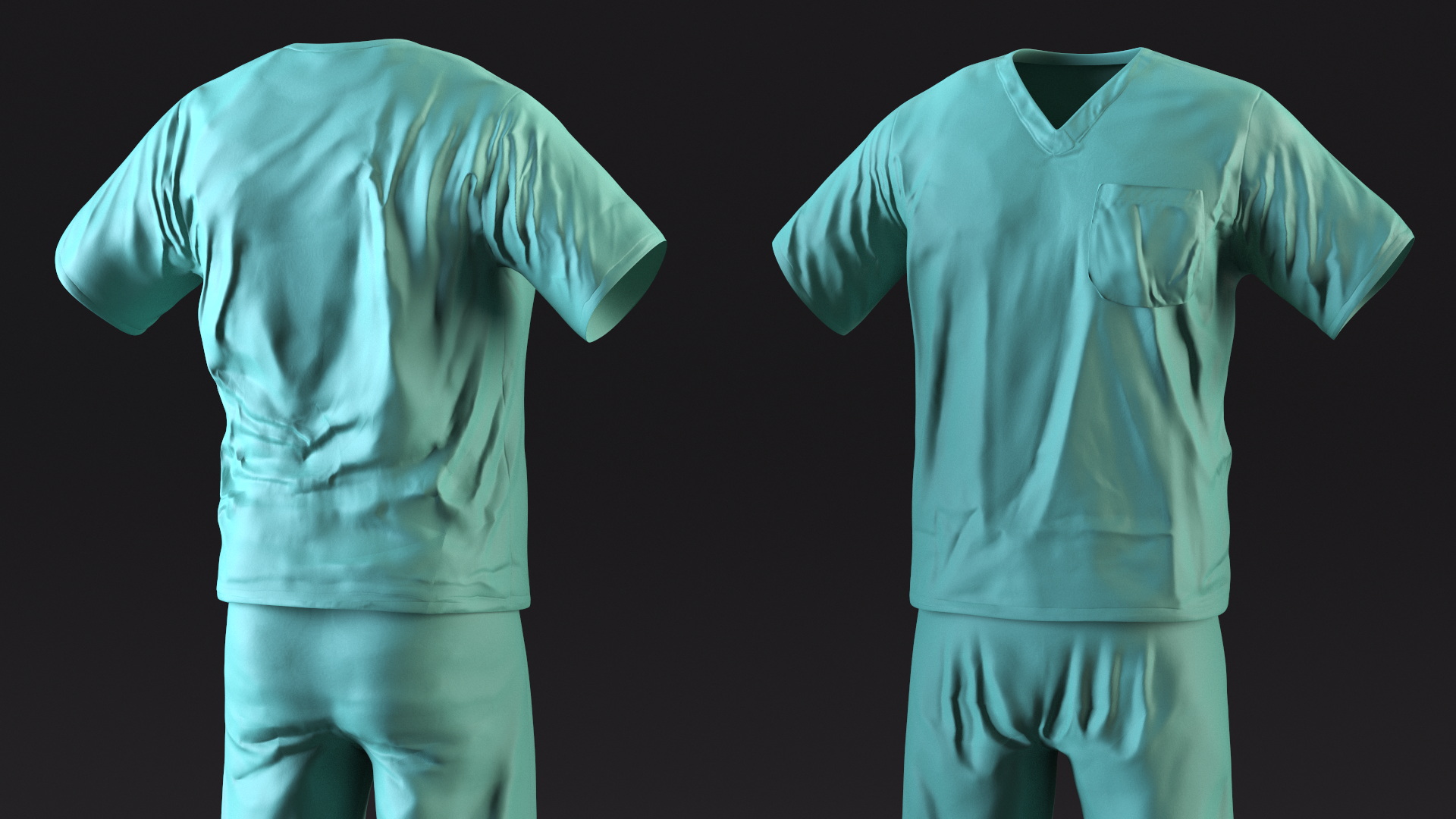 3D model Surgeon Dress Pants and Shirt Scrub