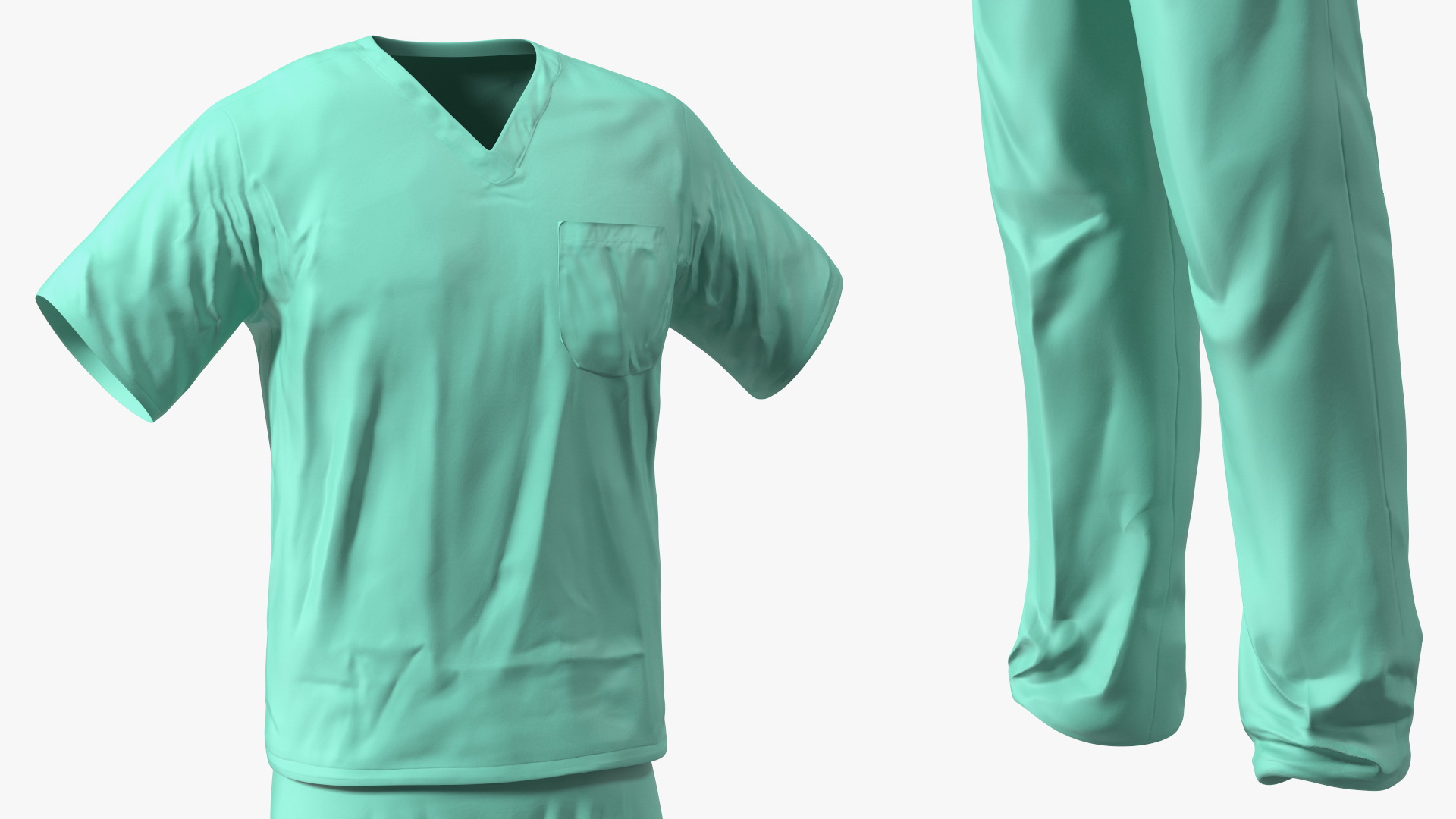 3D model Surgeon Dress Pants and Shirt Scrub