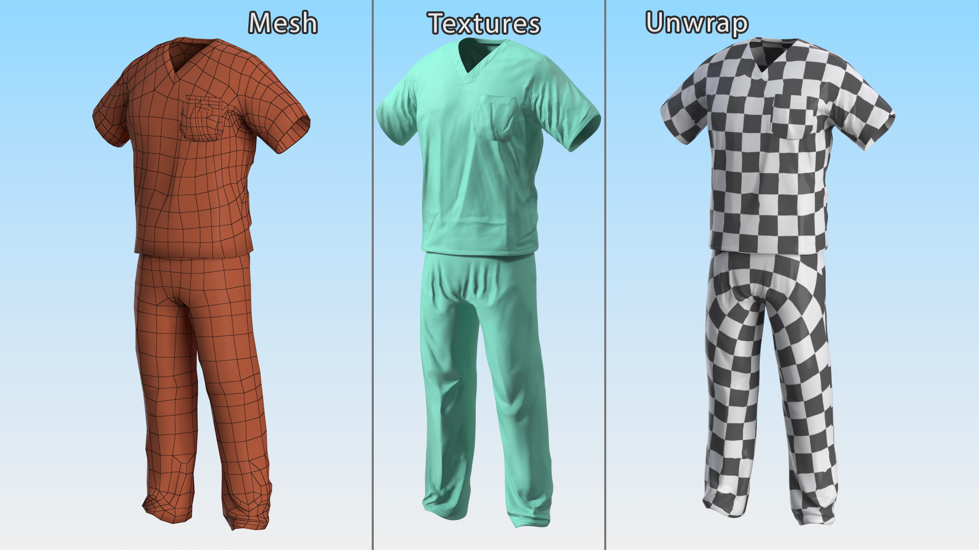 3D model Surgeon Dress Pants and Shirt Scrub