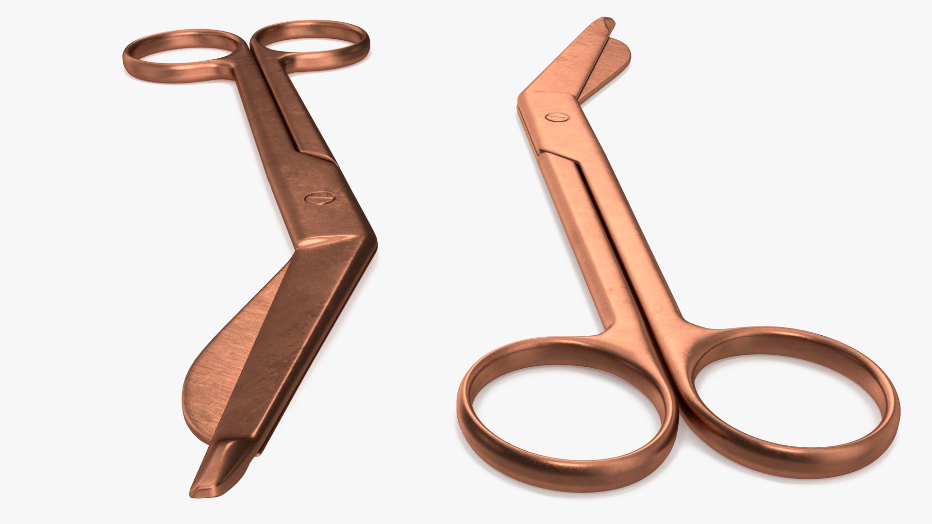 3D model Angled Bandage Scissors Copper