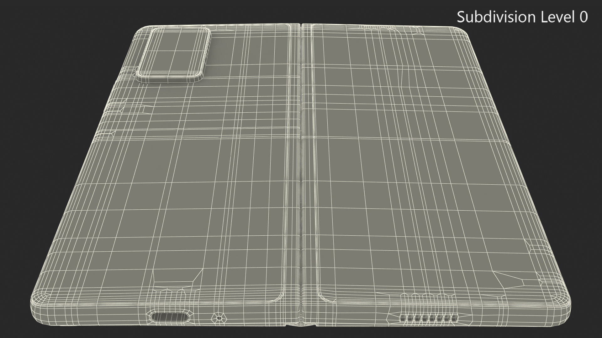 3D Samsung Z Fold 2 Bronze model