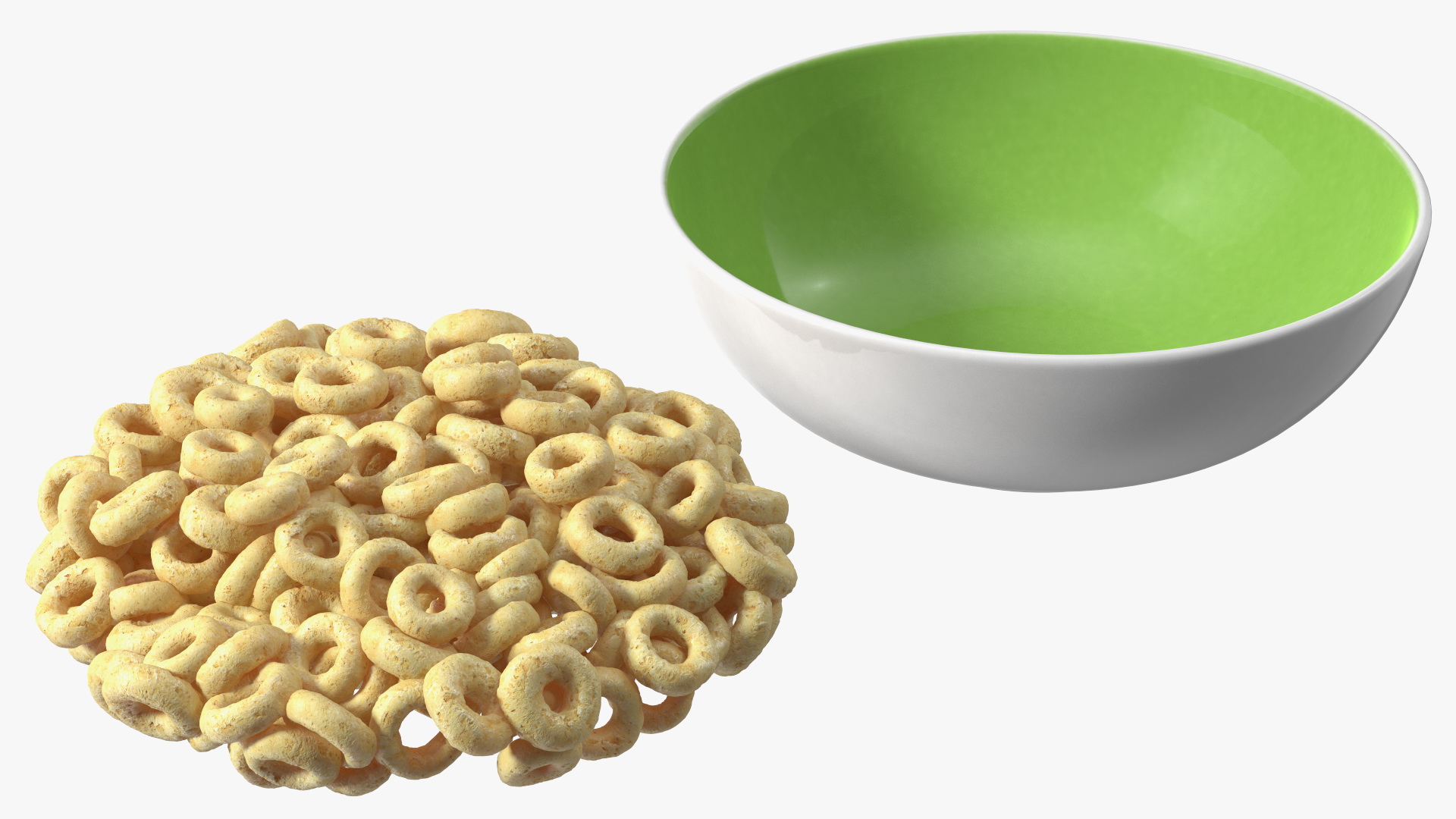 3D Oats Cereals Rings Breakfast model