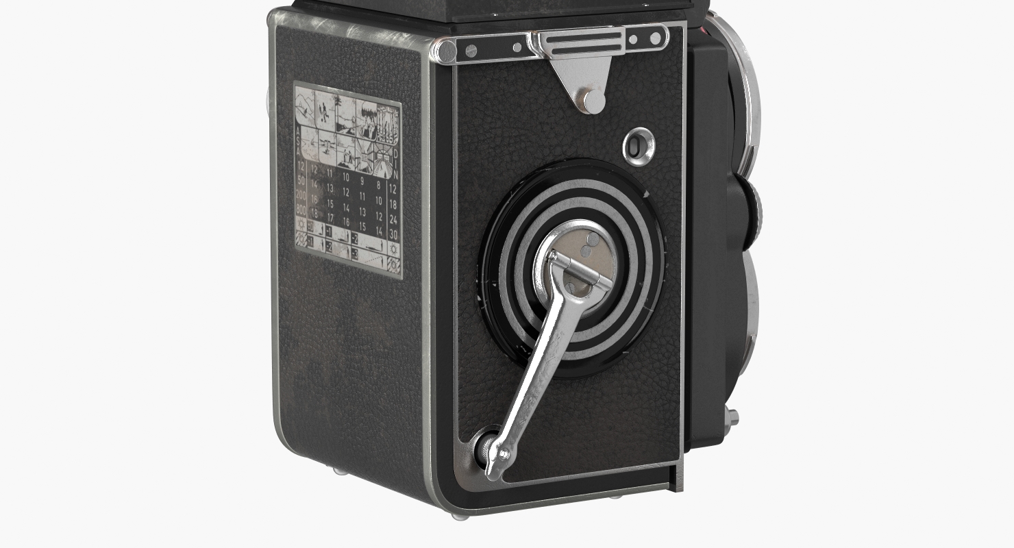 Vintage TLR Rolleiflex Film Camera 3D model