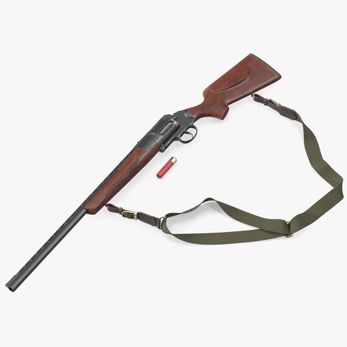3D MTs-255 Revolving Hunting Rifle Wood Old Rigged for Cinema 4D