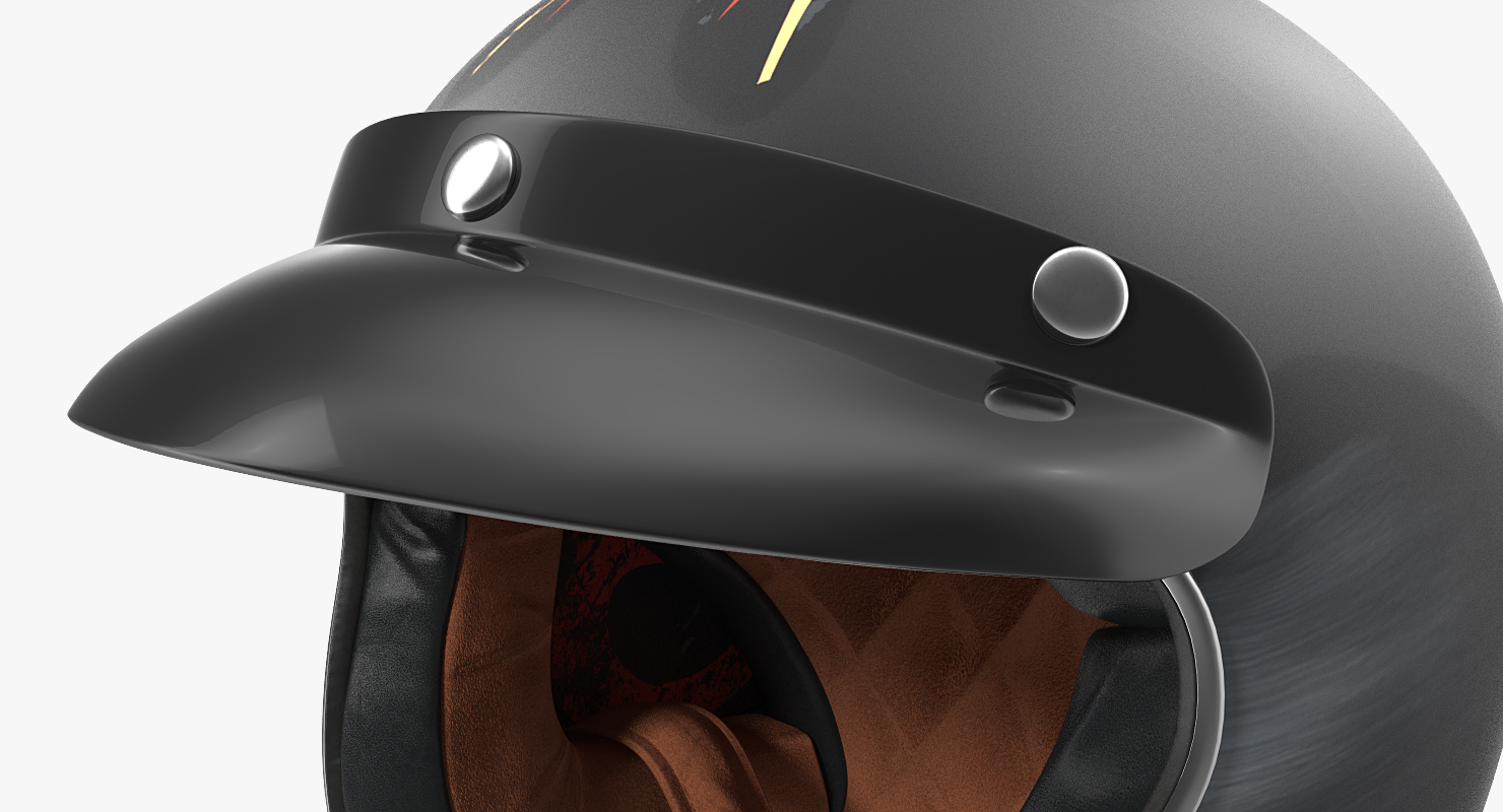 Vintage Motorcycle Helmet Lucky 13 3D model