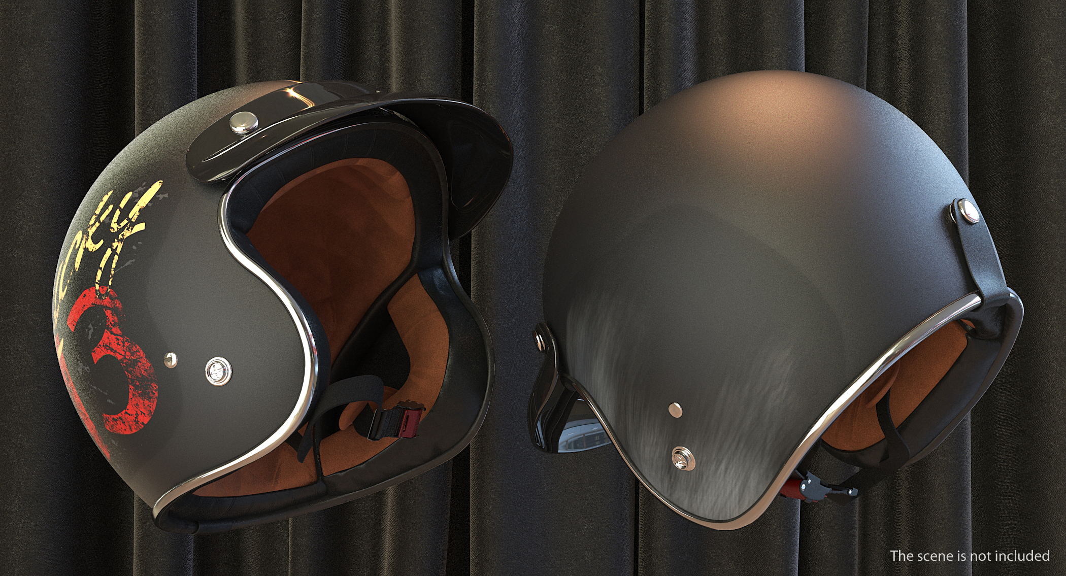 Vintage Motorcycle Helmet Lucky 13 3D model
