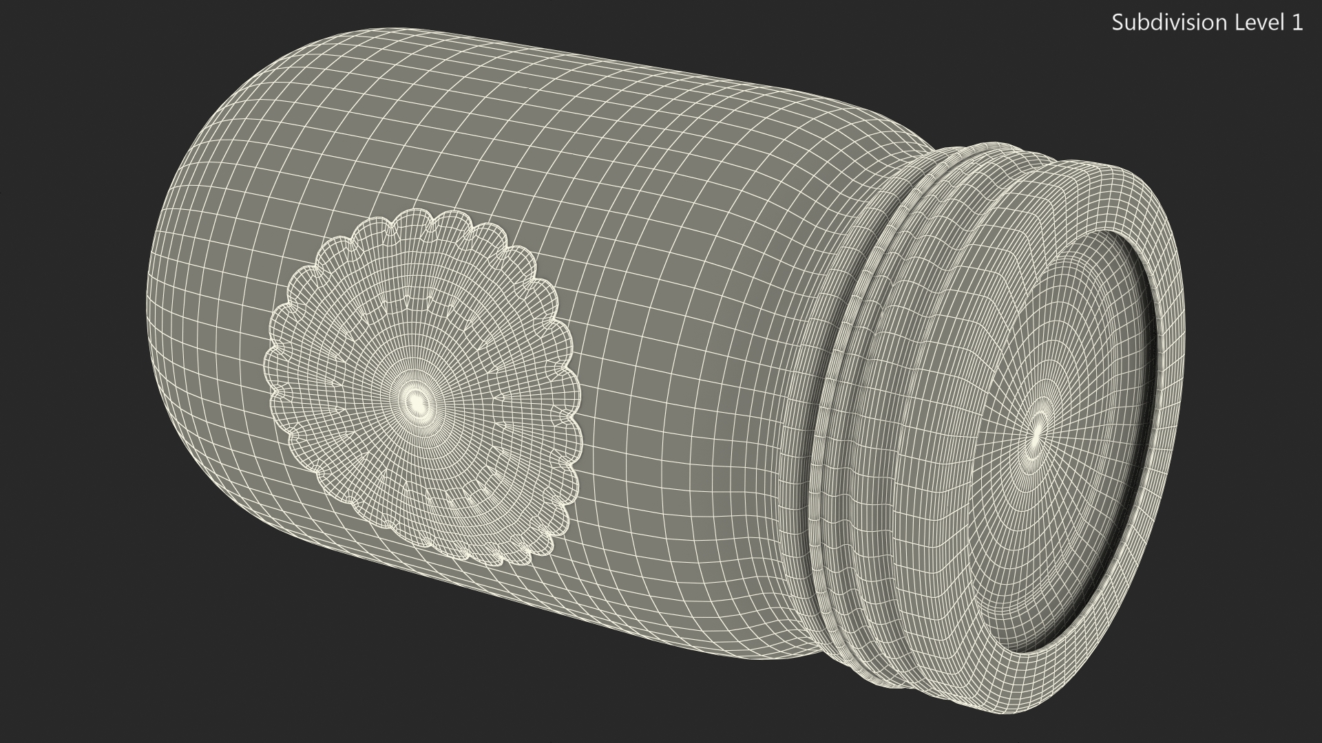 Empty Glass Jar with Cap 3D model
