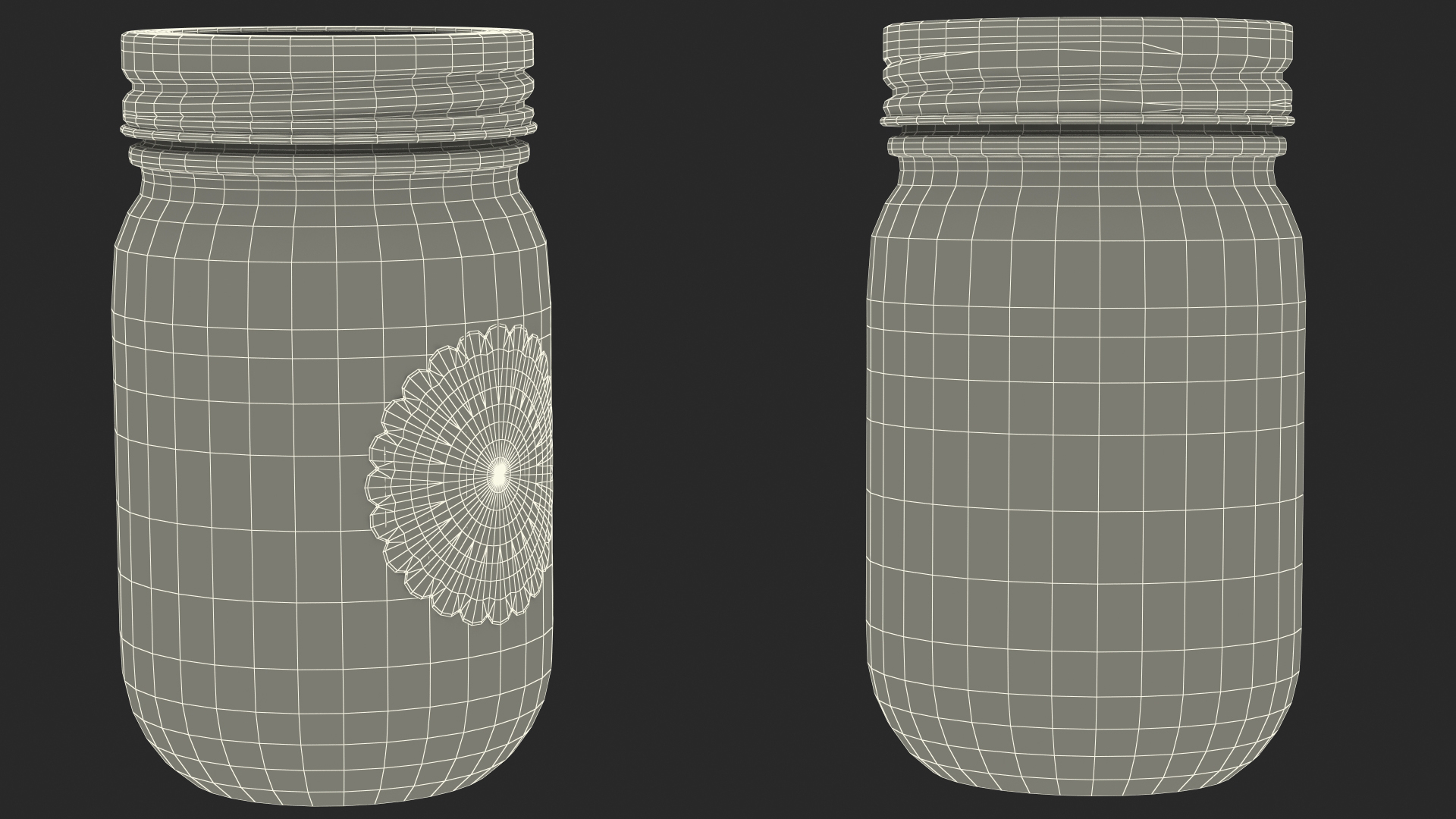 Empty Glass Jar with Cap 3D model