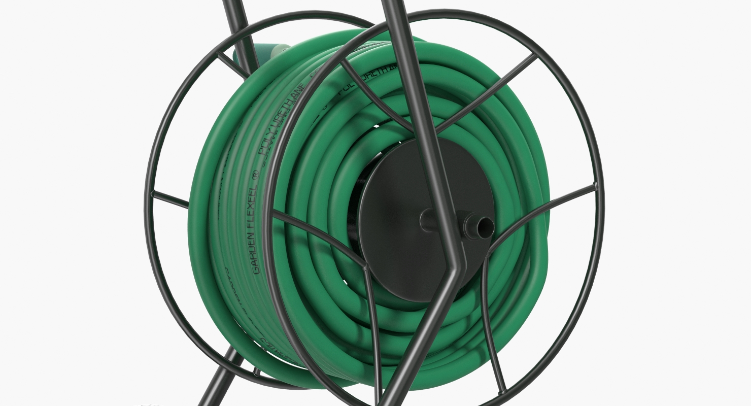 Garden Reel Cart Trolley with Hose 3D model