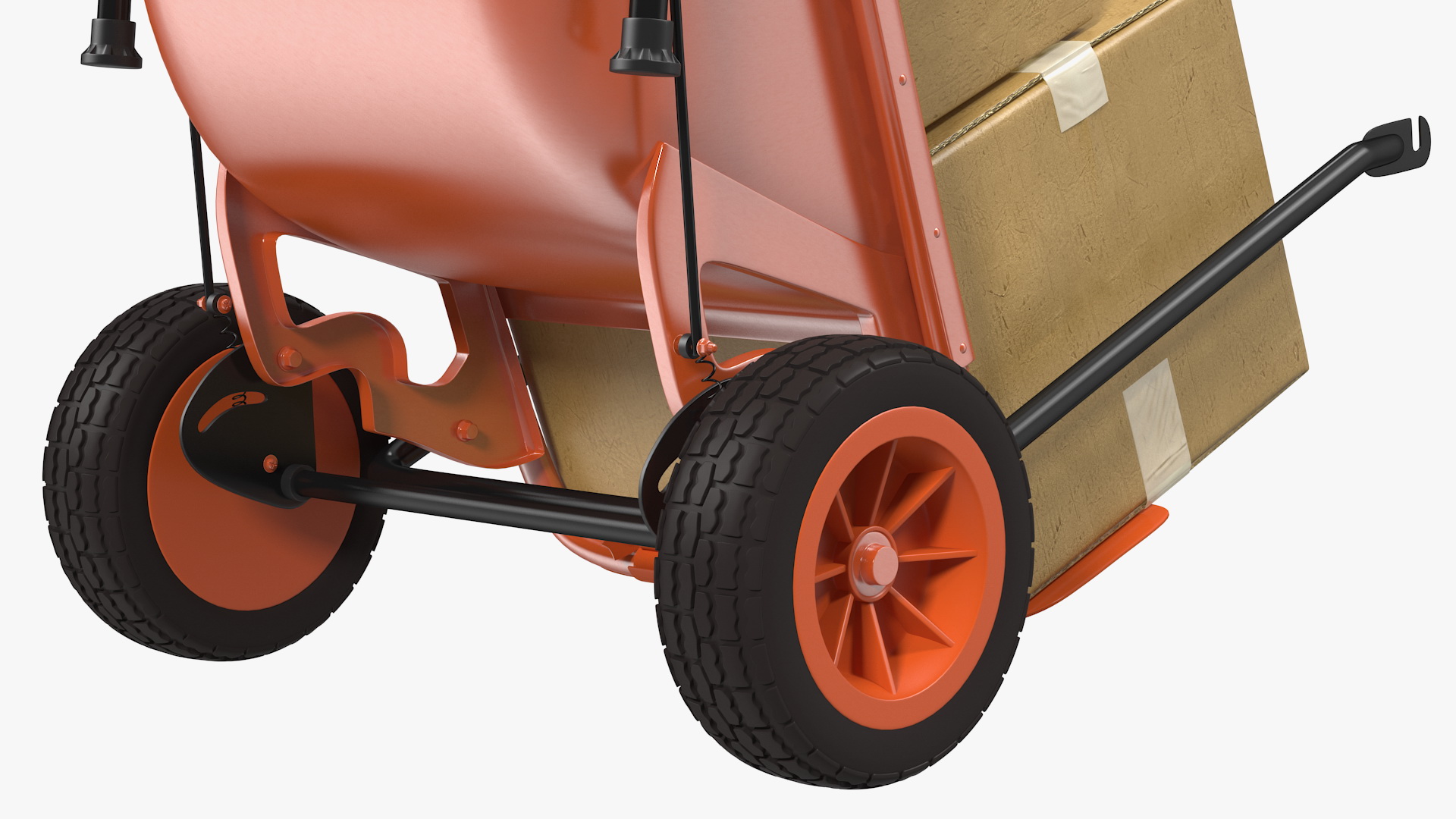 3D Cart with Cardboard Box model