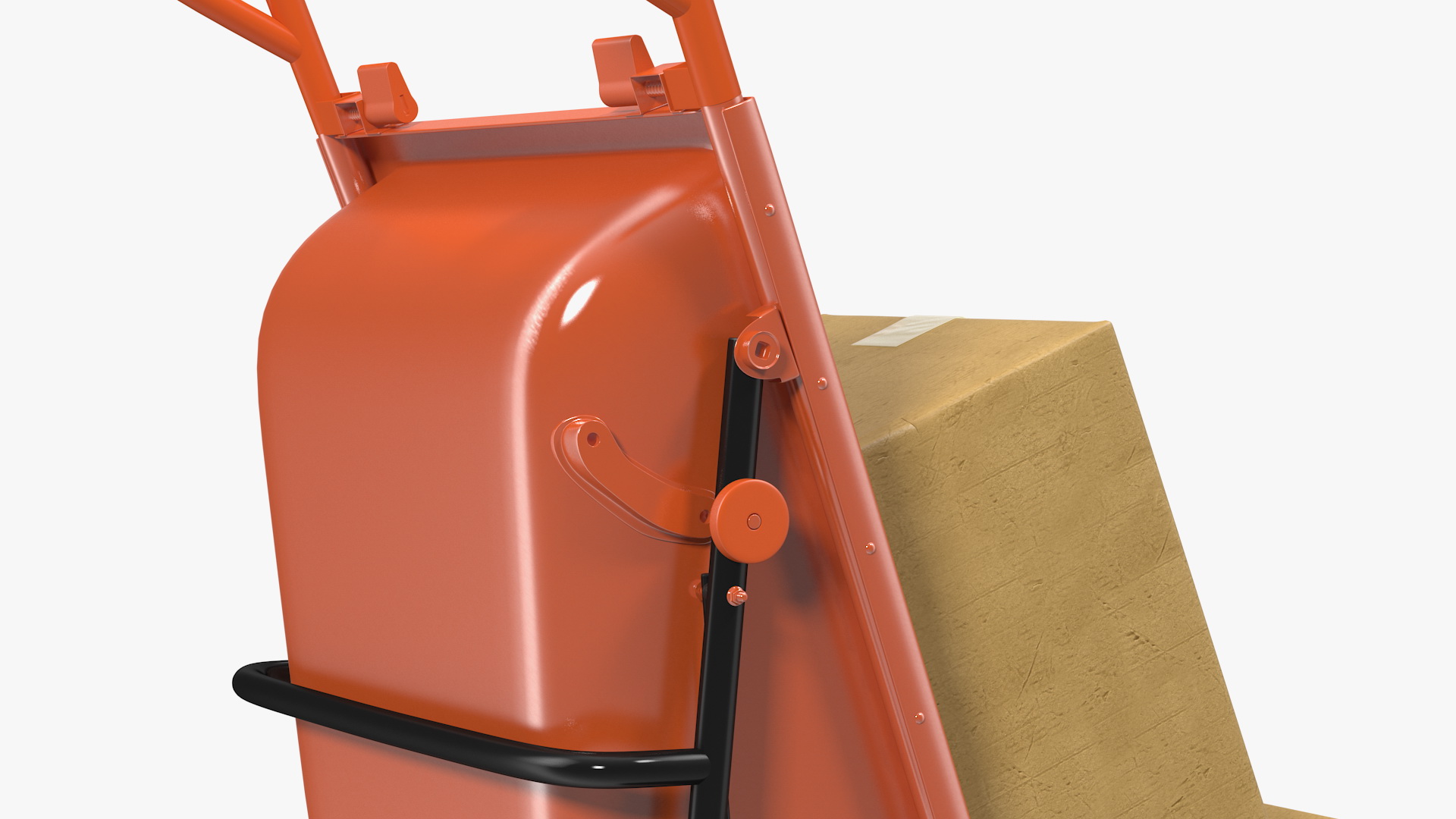 3D Cart with Cardboard Box model