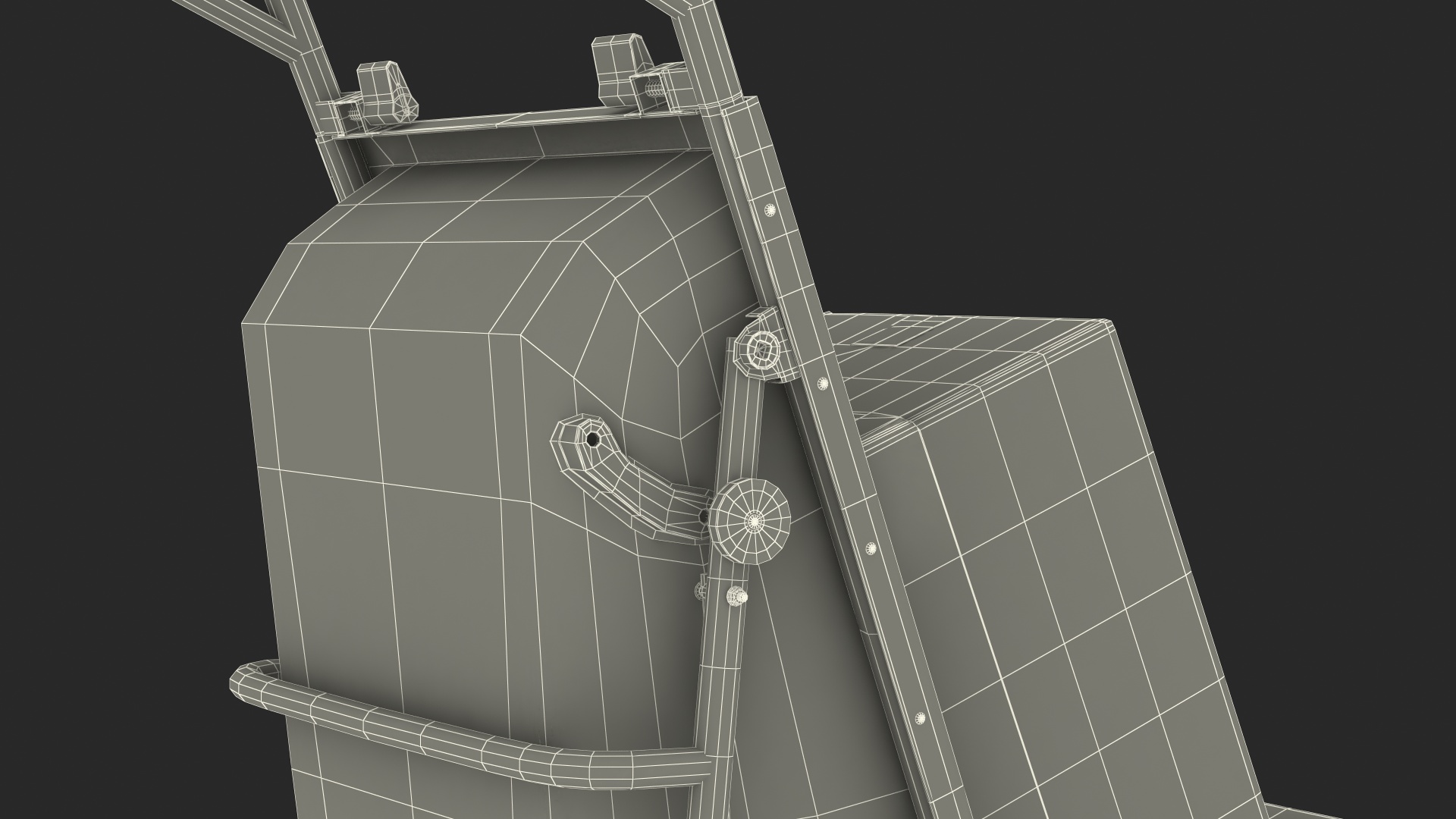 3D Cart with Cardboard Box model