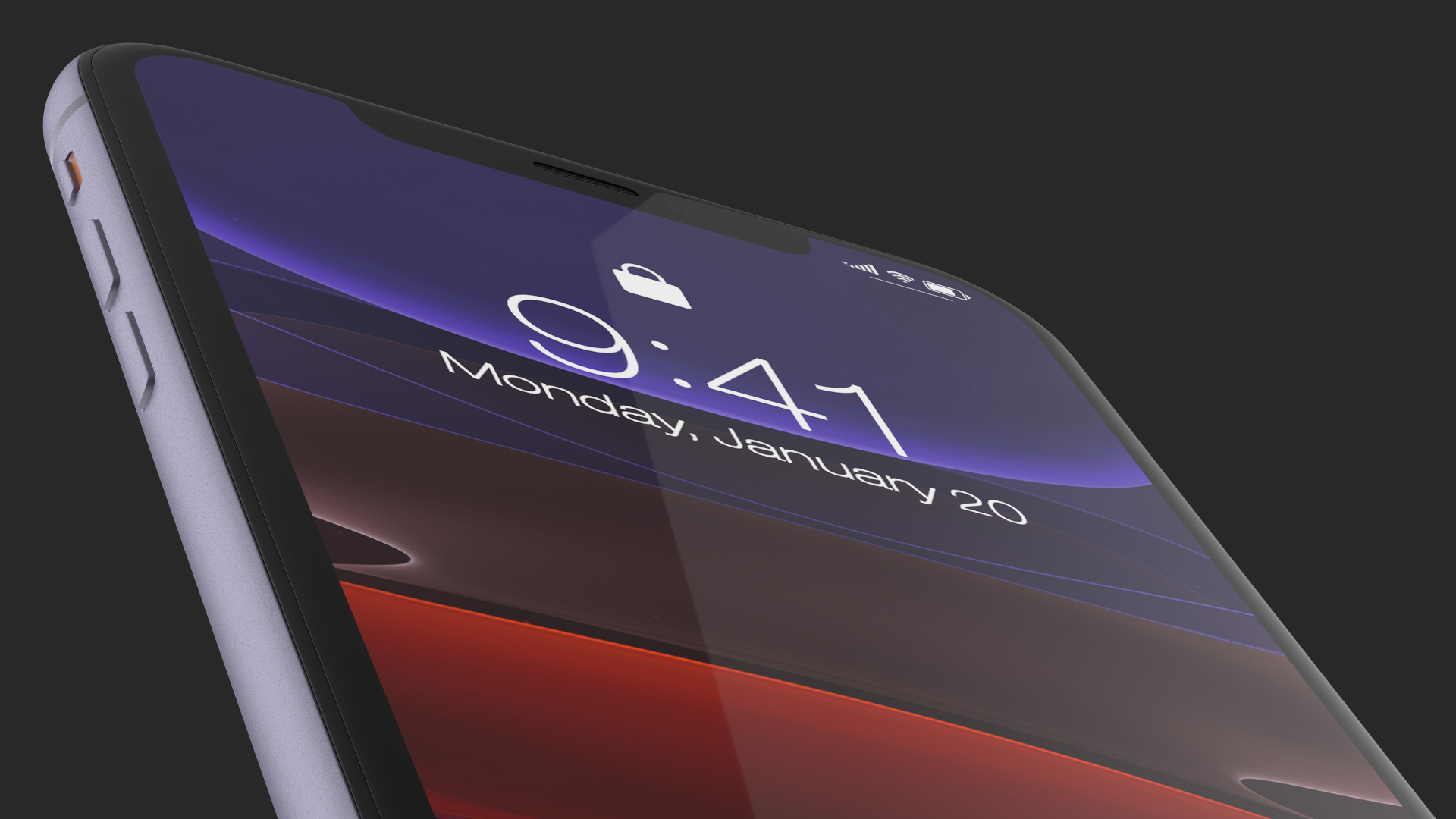 3D iPhone 11 Purple