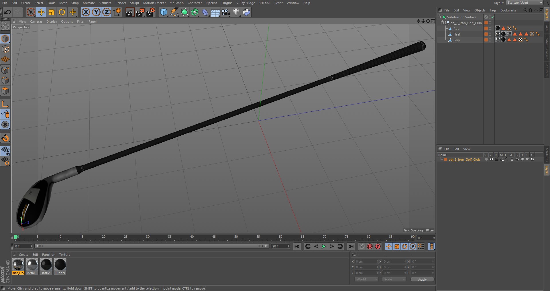 3D 3 Iron Golf Club