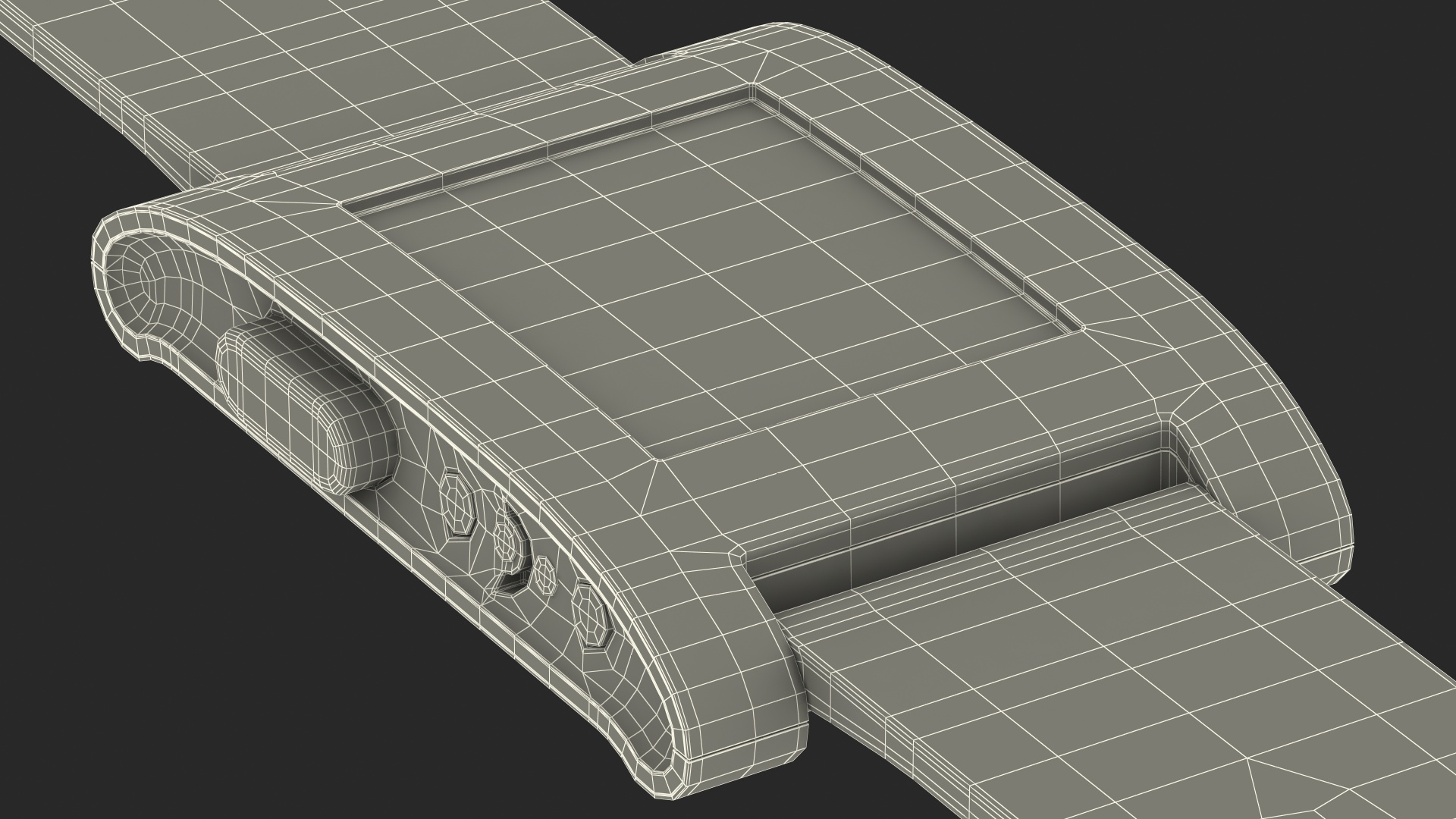3D Pebble Smart Watch Works with Strap Unbuttoned