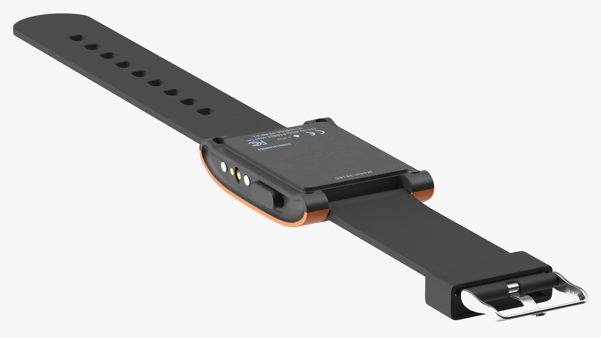 3D Pebble Smart Watch Works with Strap Unbuttoned