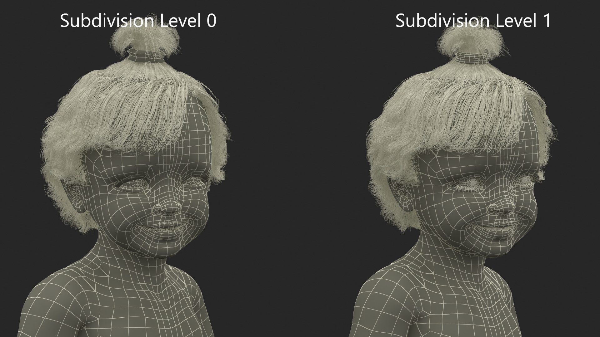 Baby Girl Wearing Diaper Sitting 3D