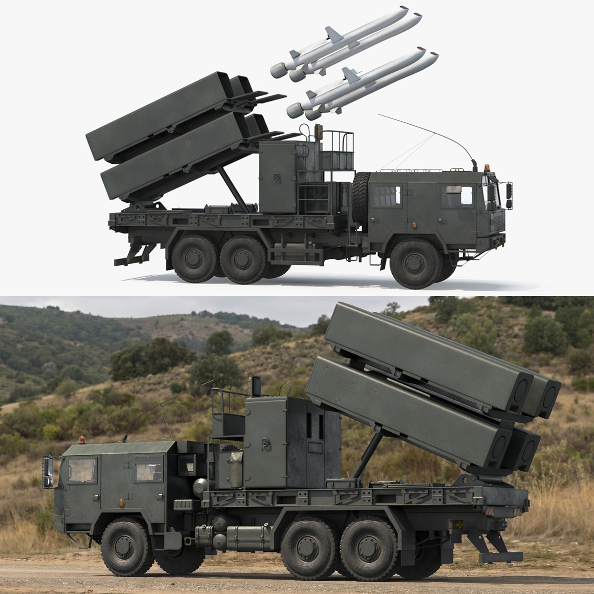 Kongsberg NSM MLV Coastal Defence System 3D model preview