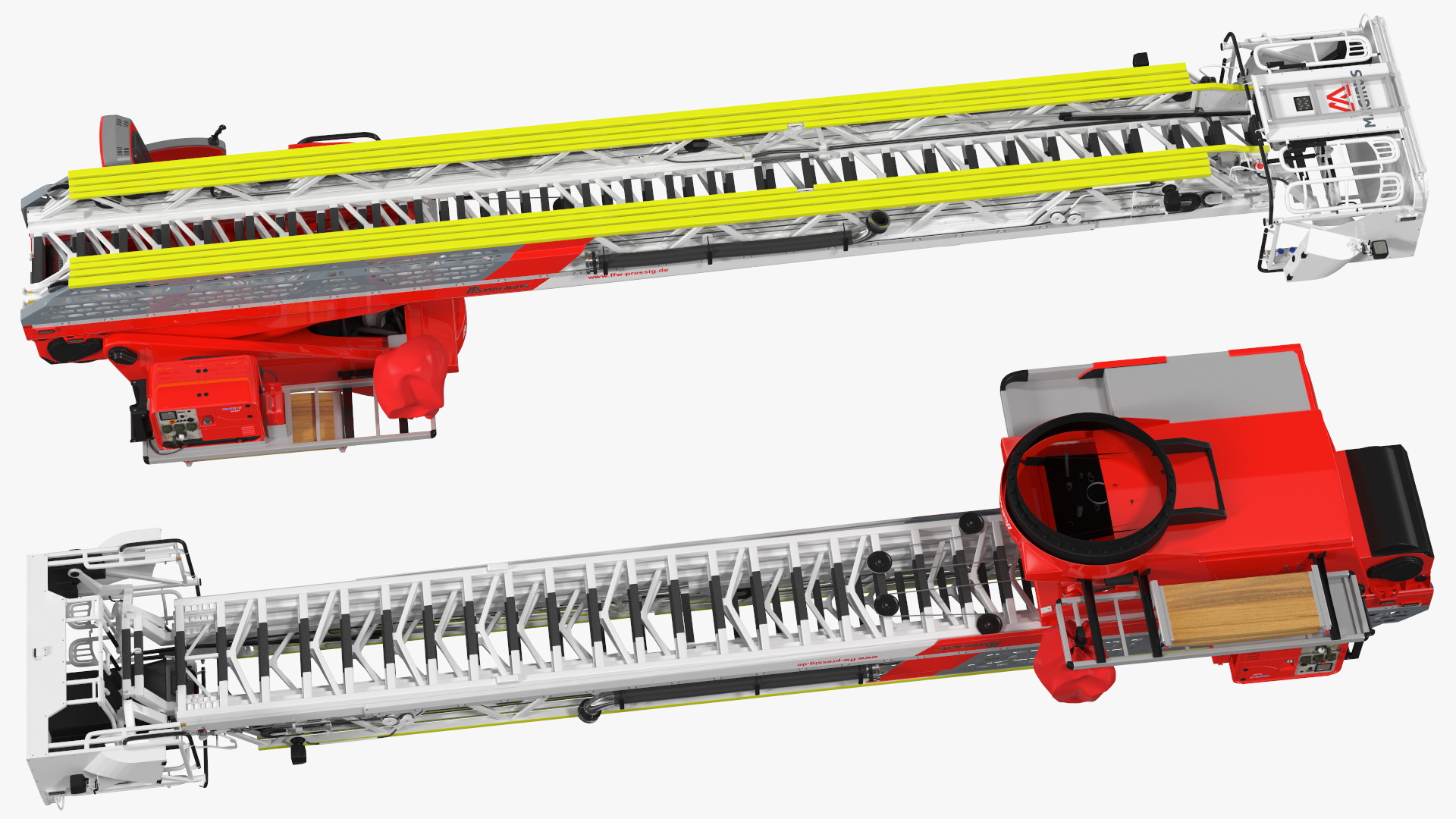 Magirus M32L AS Turntable Ladder Folded 3D model