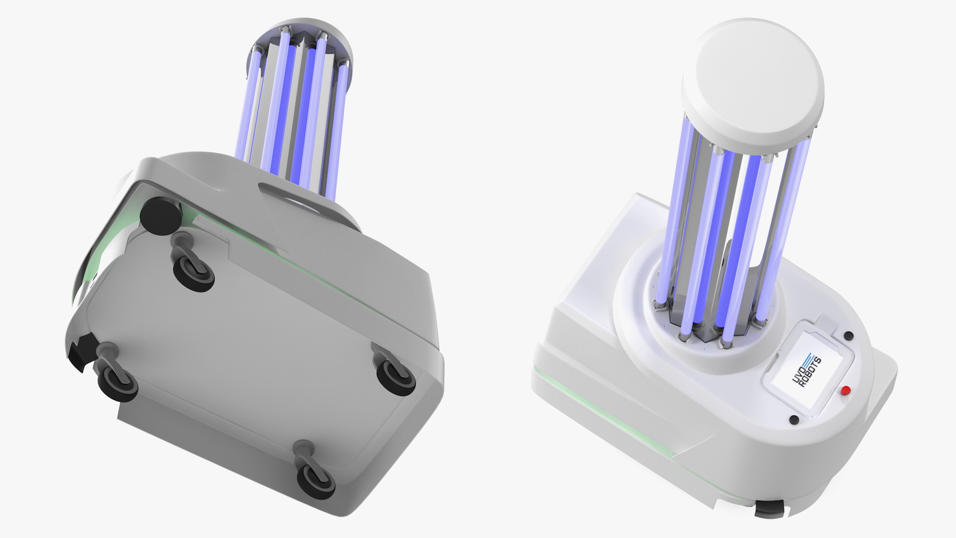 UV Disinfection Robot On 3D model