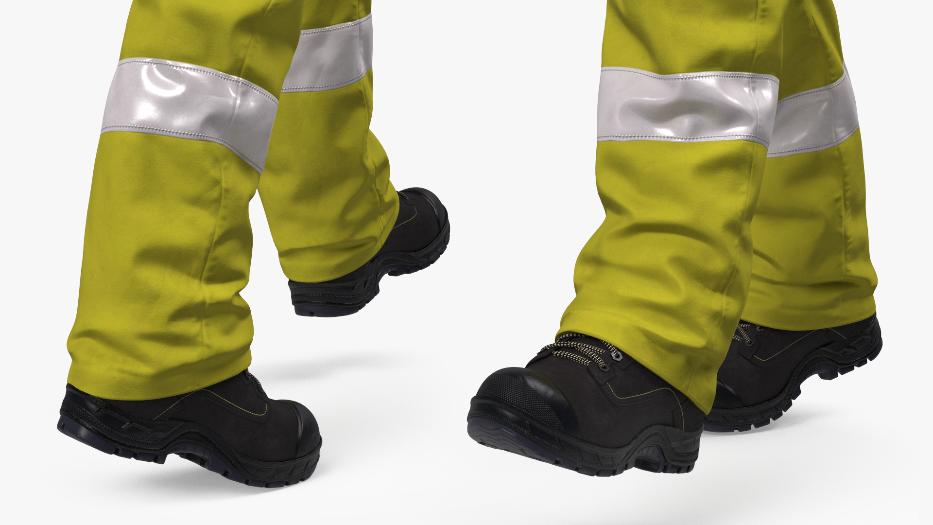 3D Gas Worker Fully Equipped Walking Pose model