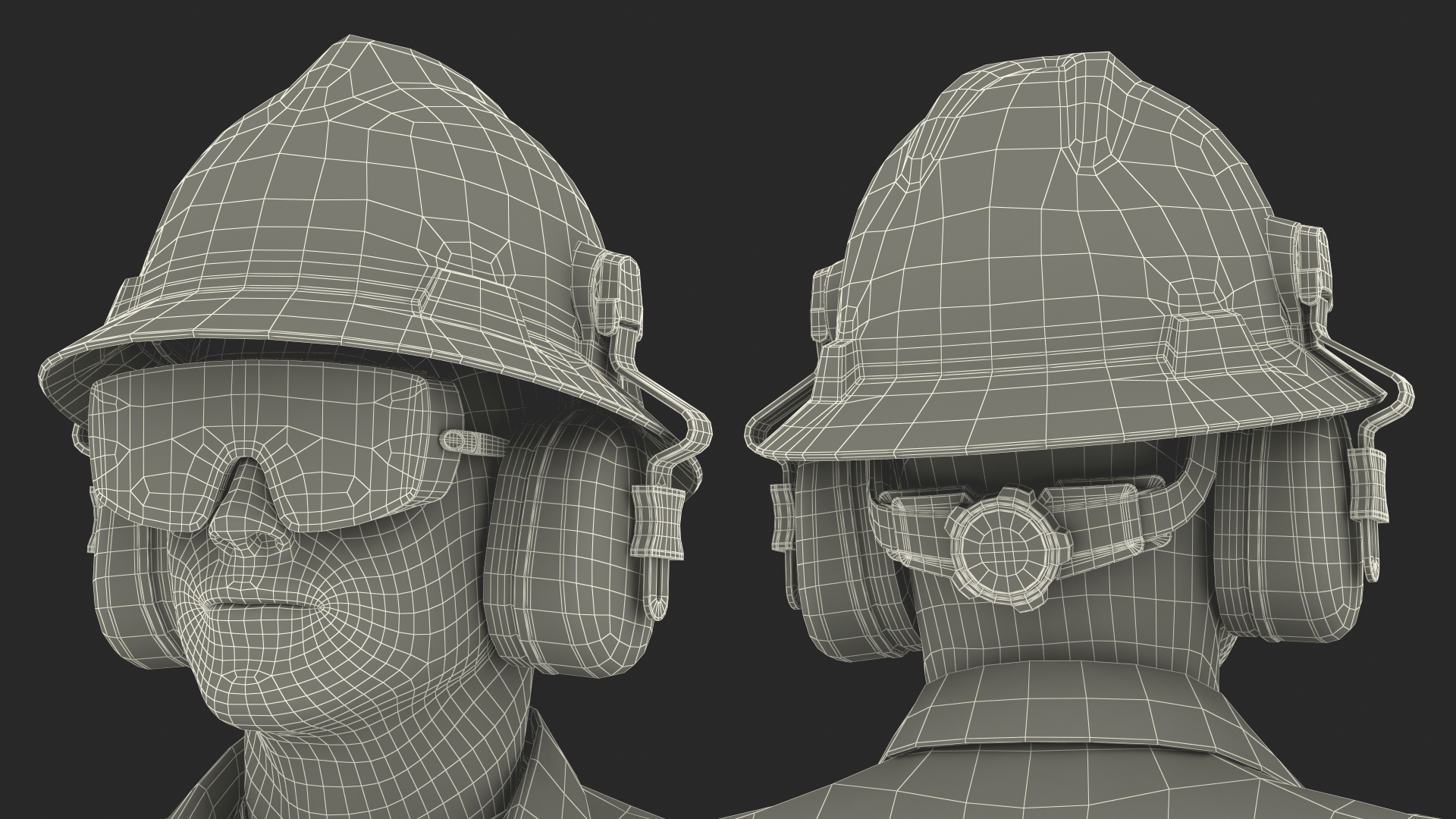 3D Gas Worker Fully Equipped Walking Pose model