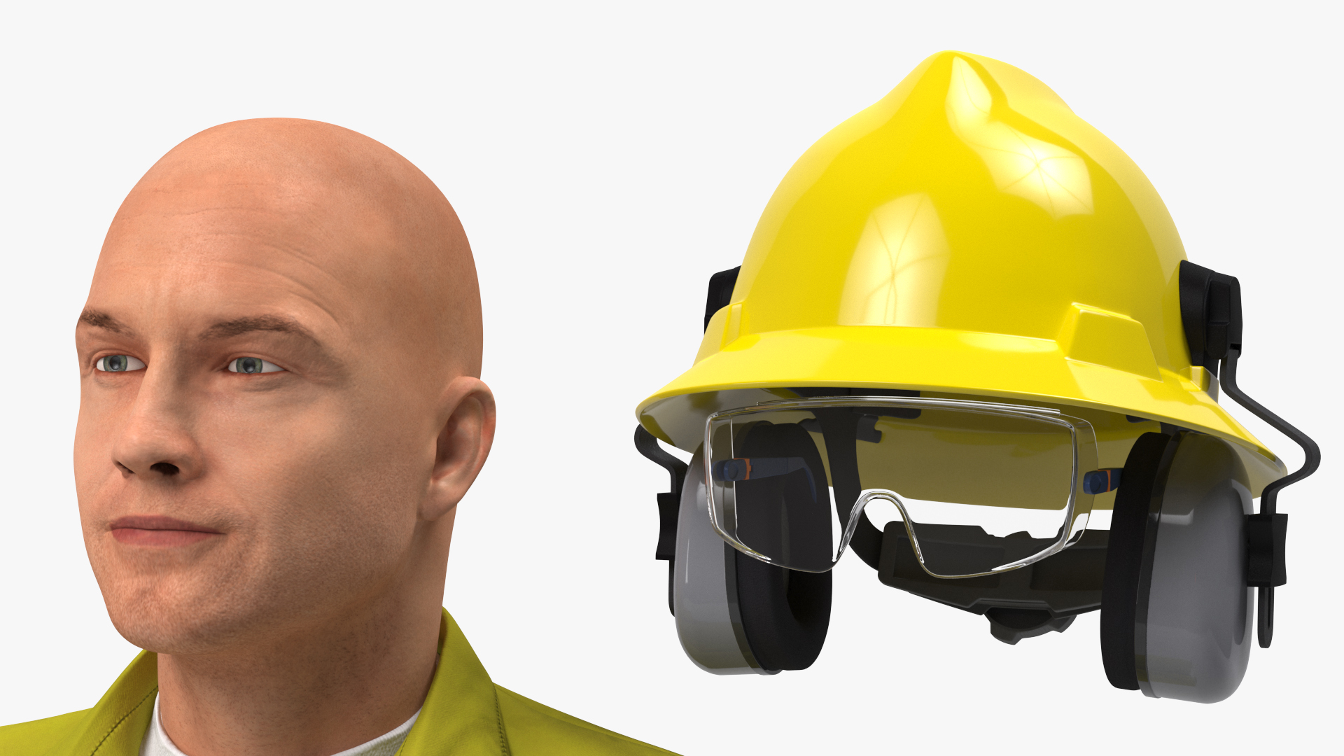 3D Gas Worker Fully Equipped Walking Pose model