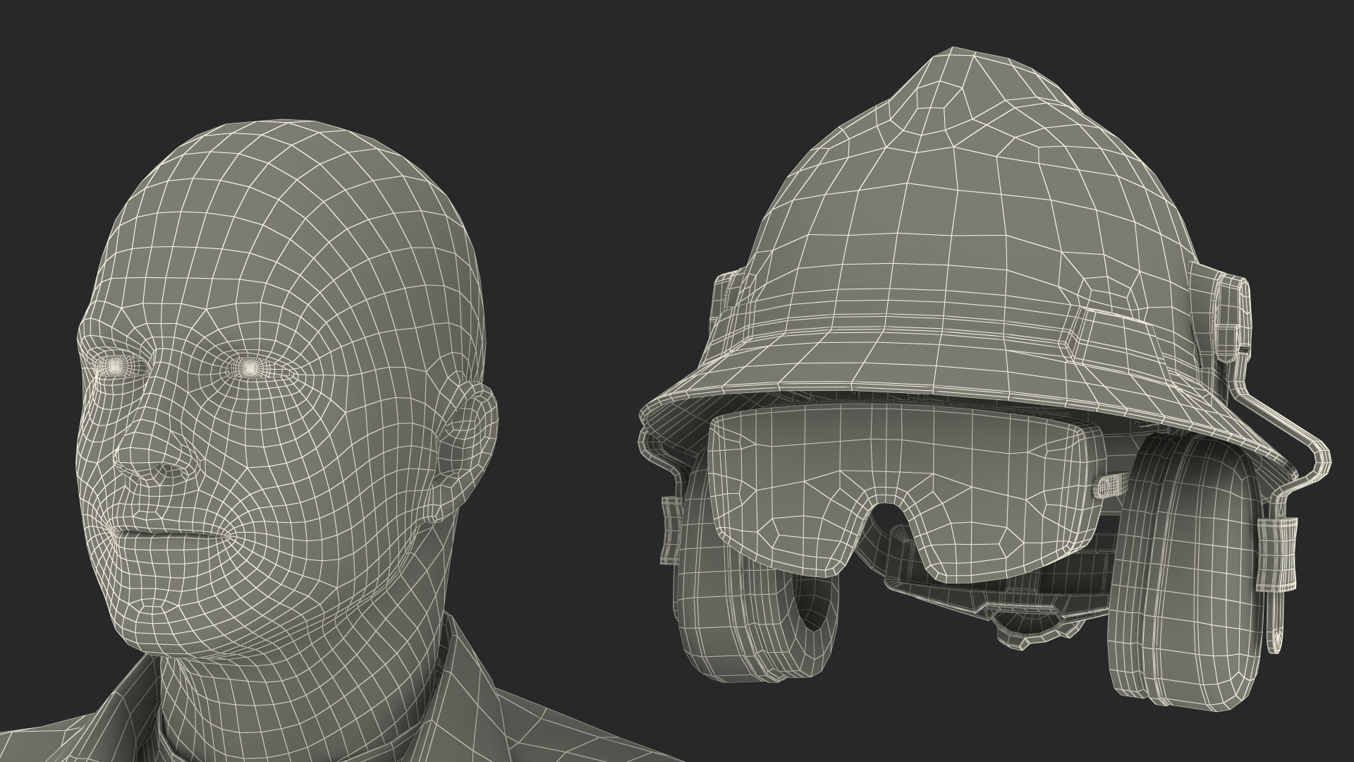 3D Gas Worker Fully Equipped Walking Pose model