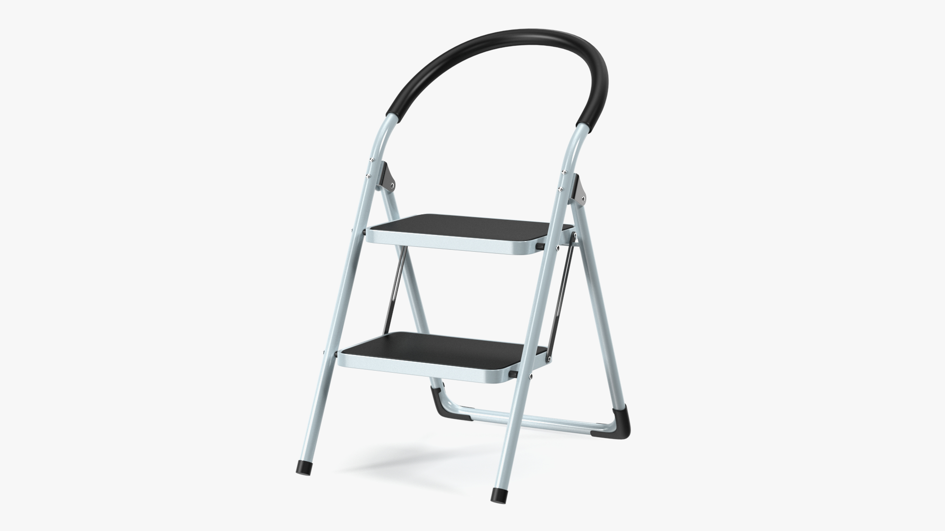 2 Step Ladder Folding Step Stool 3D