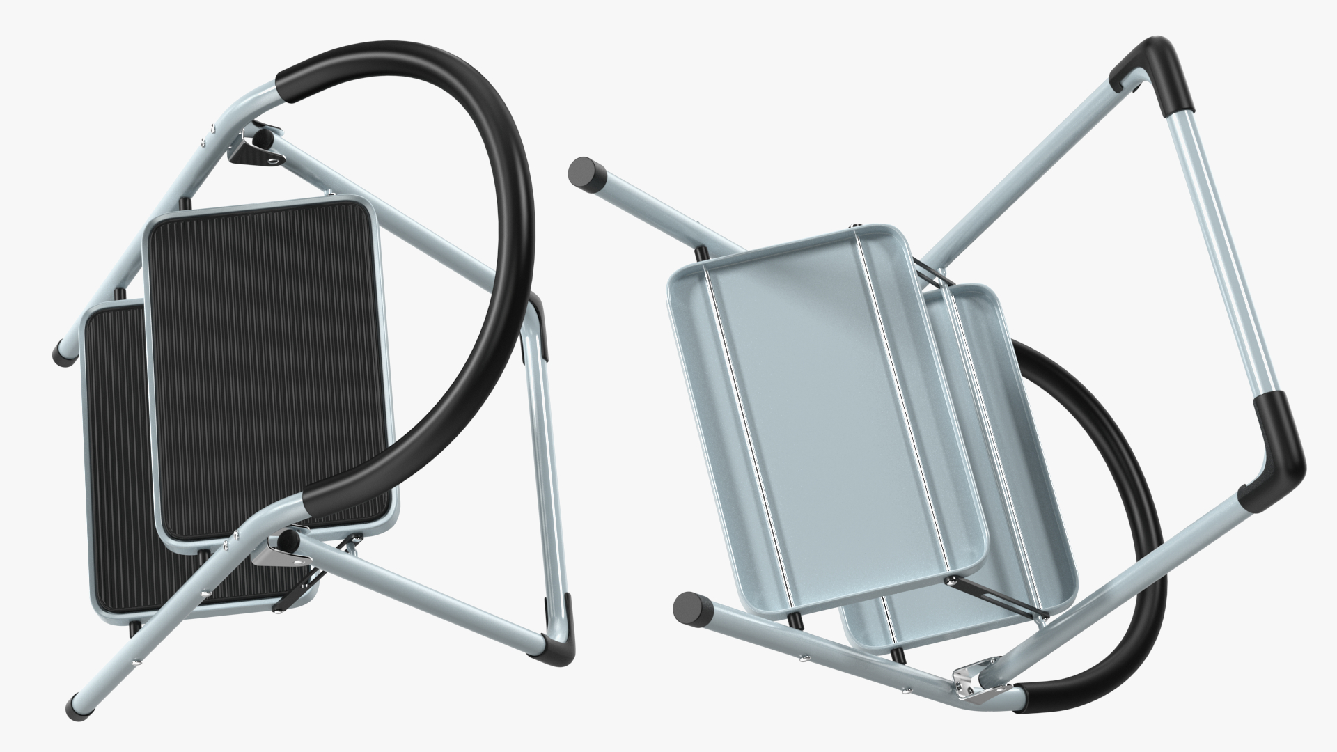 2 Step Ladder Folding Step Stool 3D