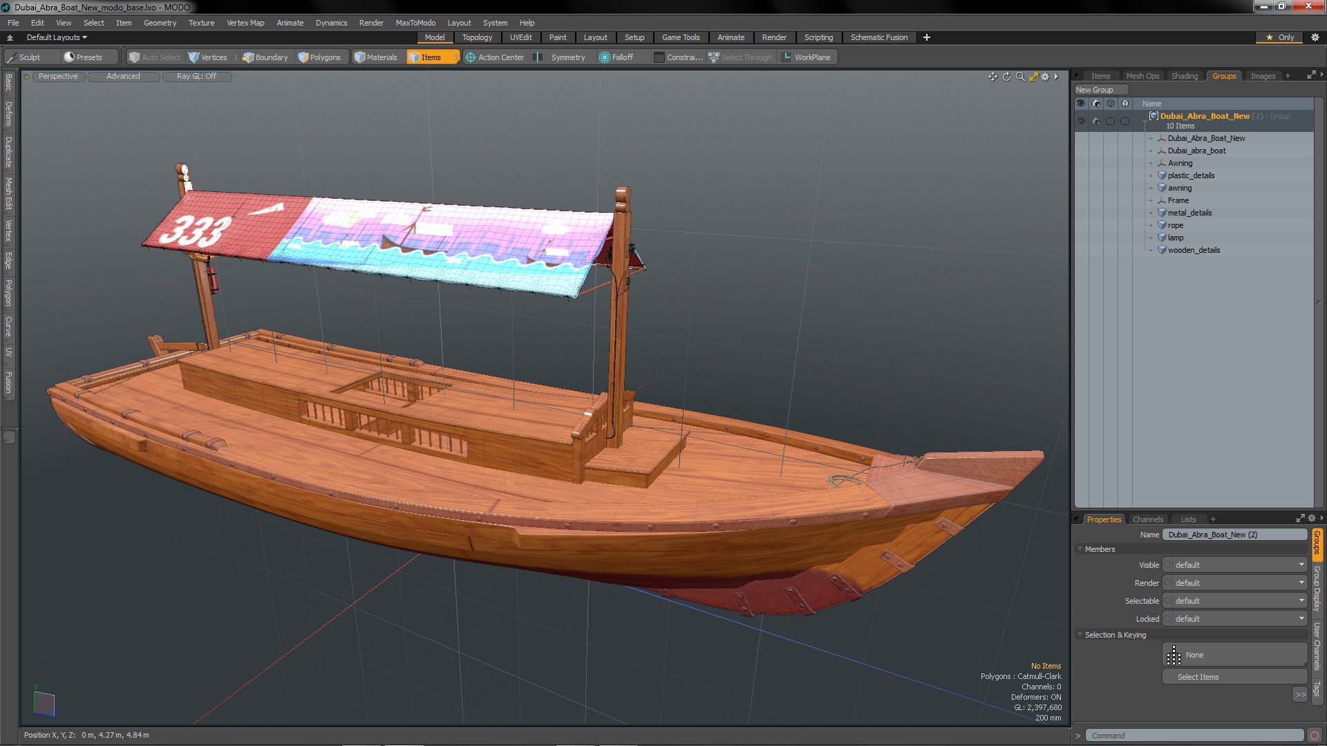 Dubai Abra Boat New 3D model