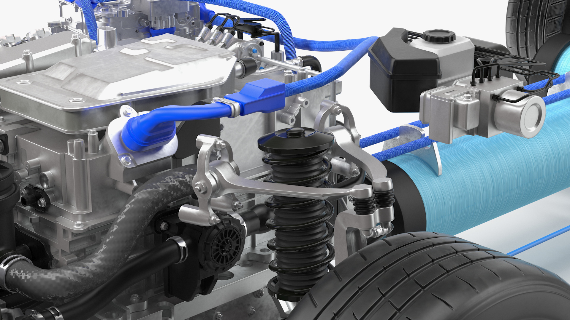3D model Hydrogen Fuel Cell System