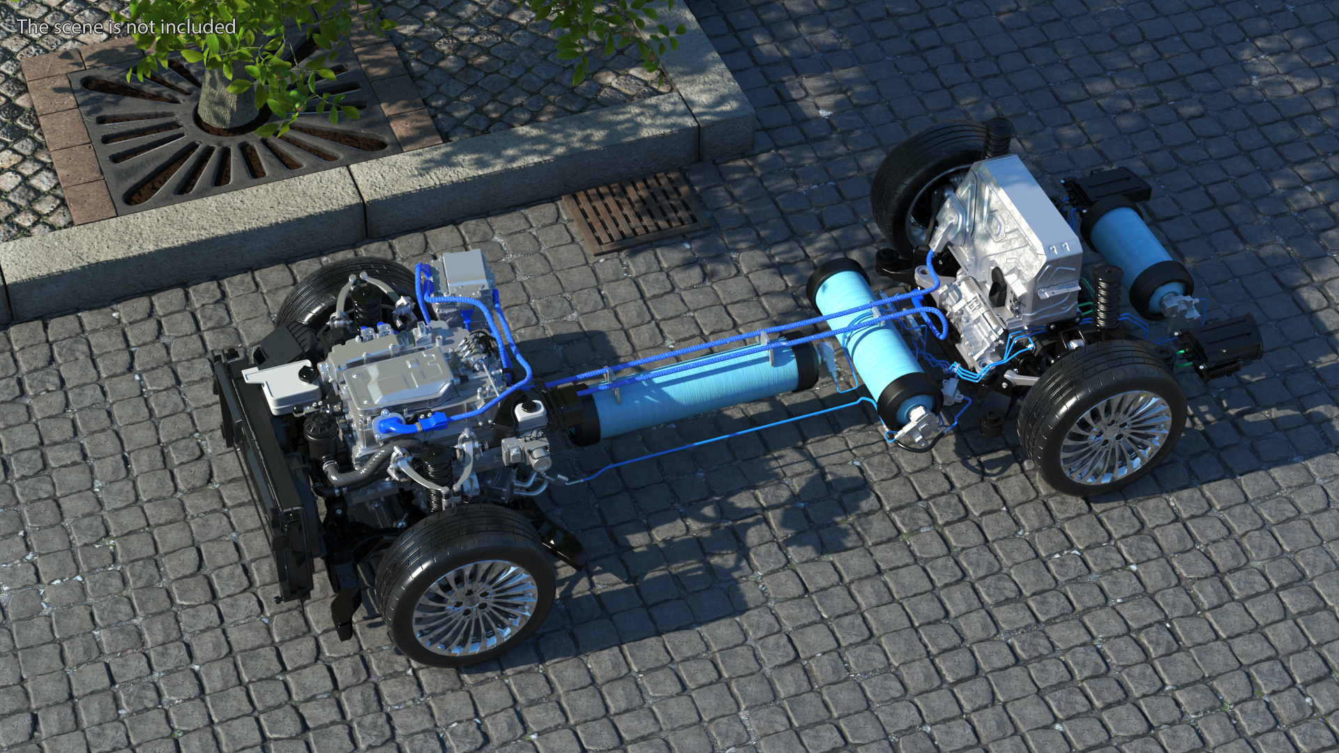 3D model Hydrogen Fuel Cell System