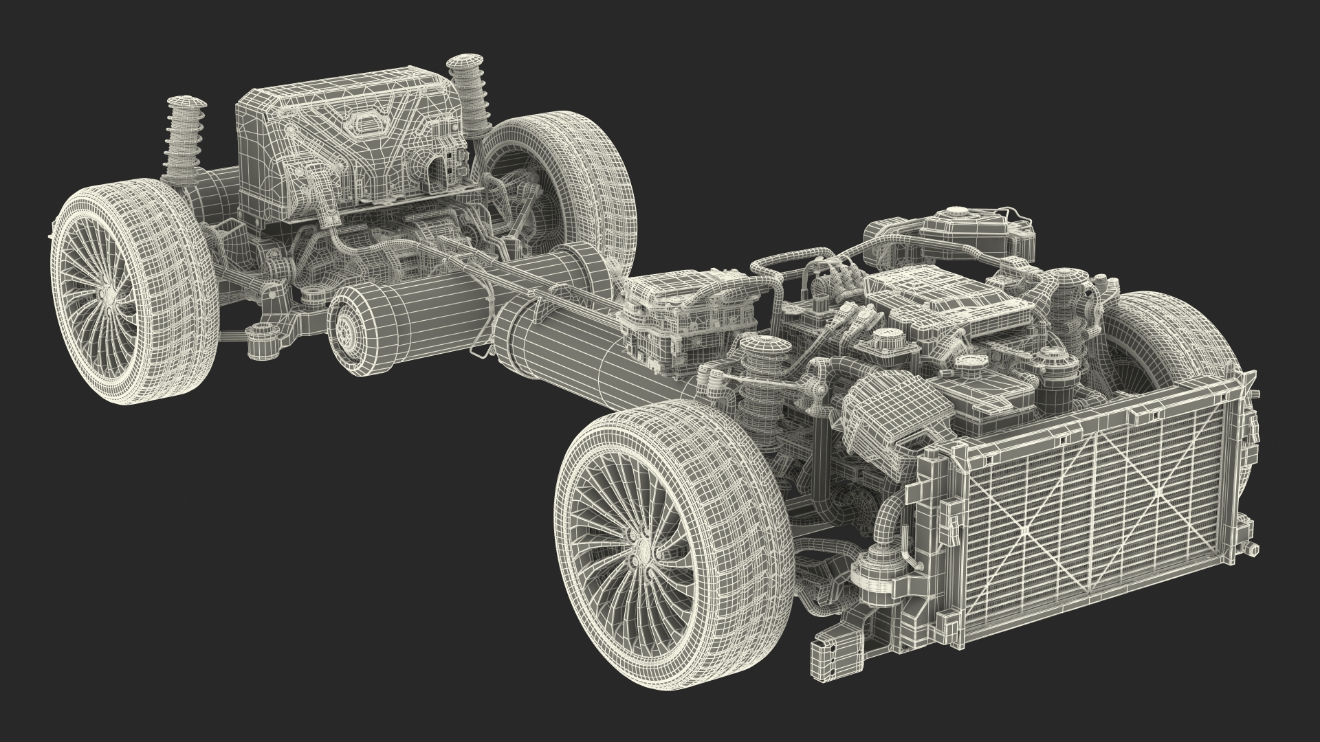 3D model Hydrogen Fuel Cell System