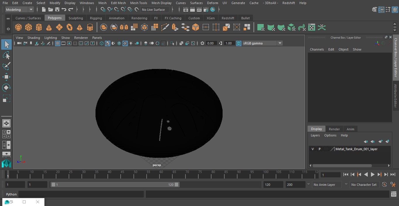 3D model Metal Tank Drum