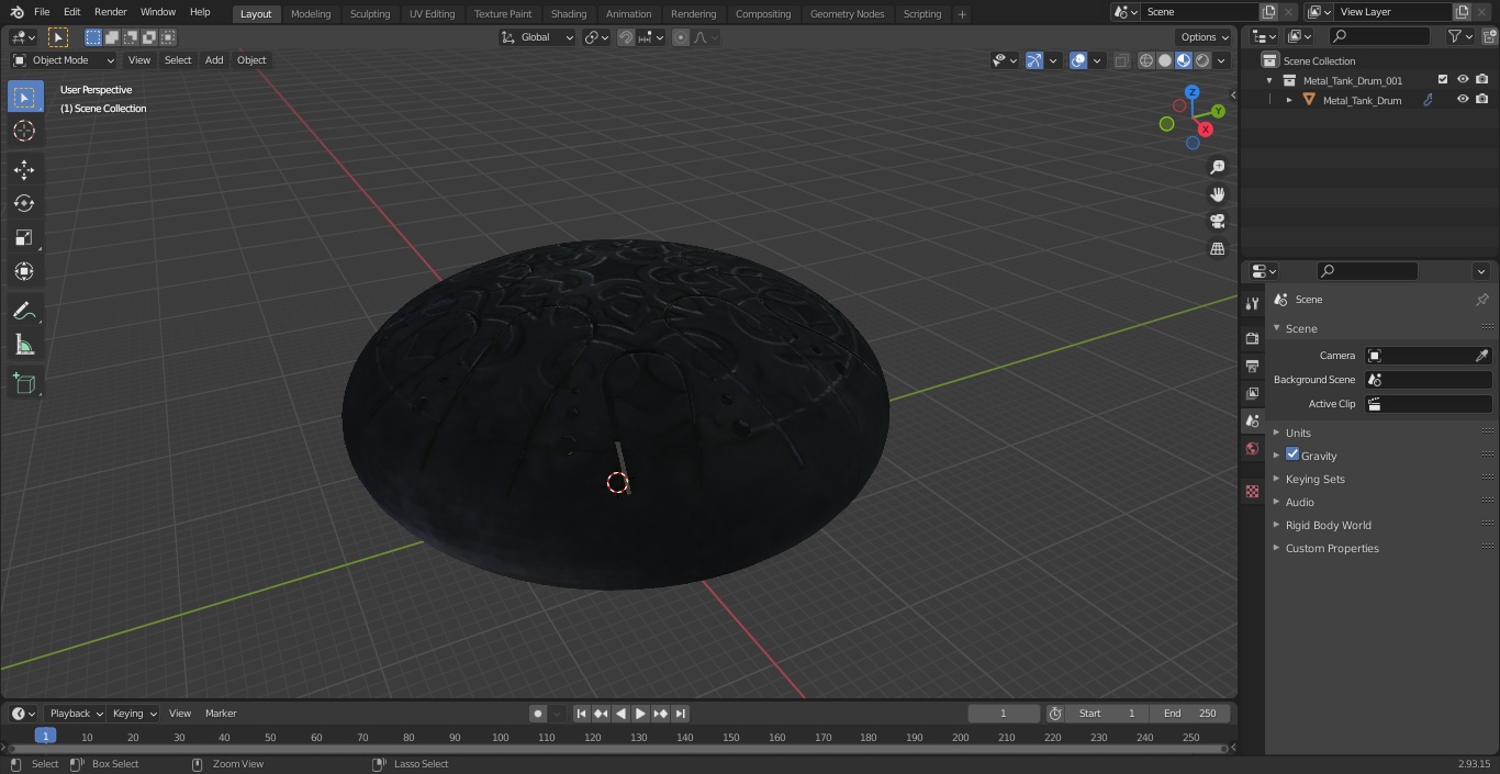 3D model Metal Tank Drum
