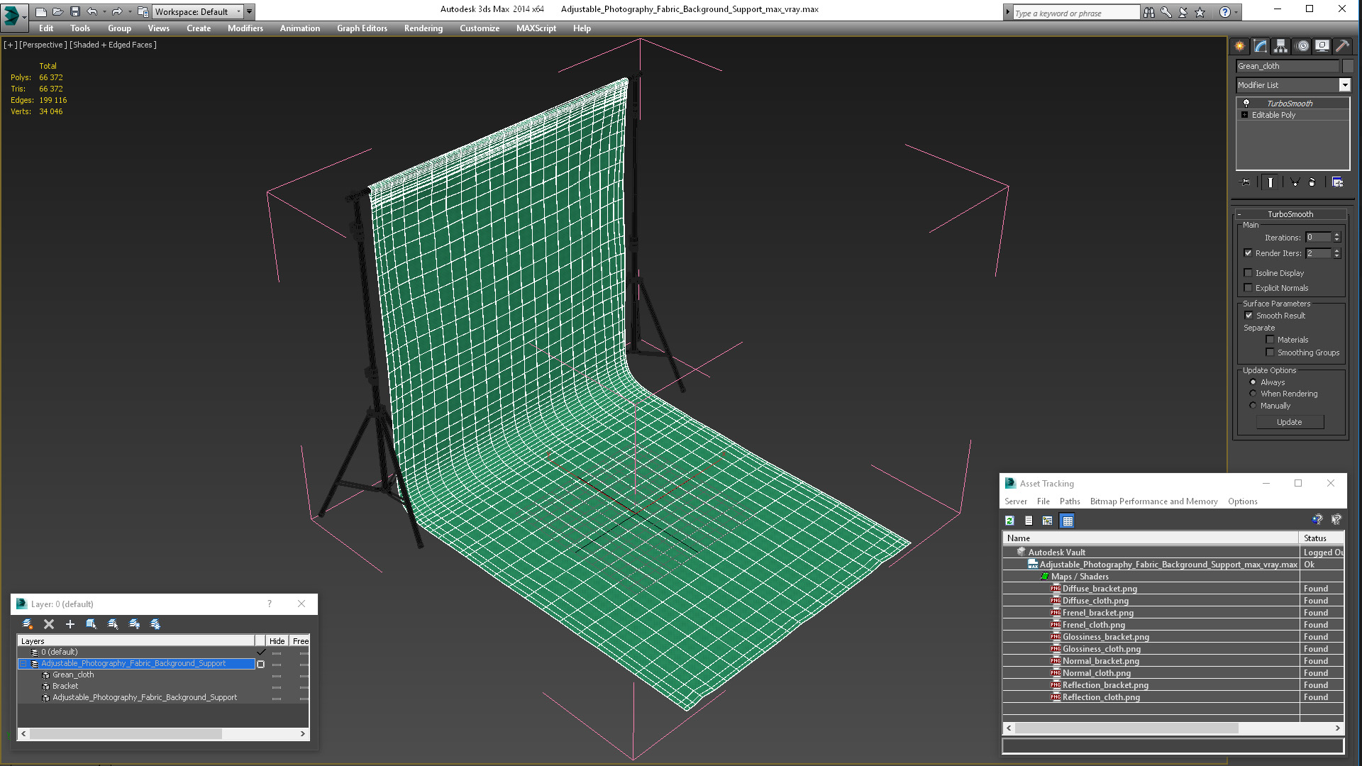 3D Adjustable Photography Fabric Background Support model