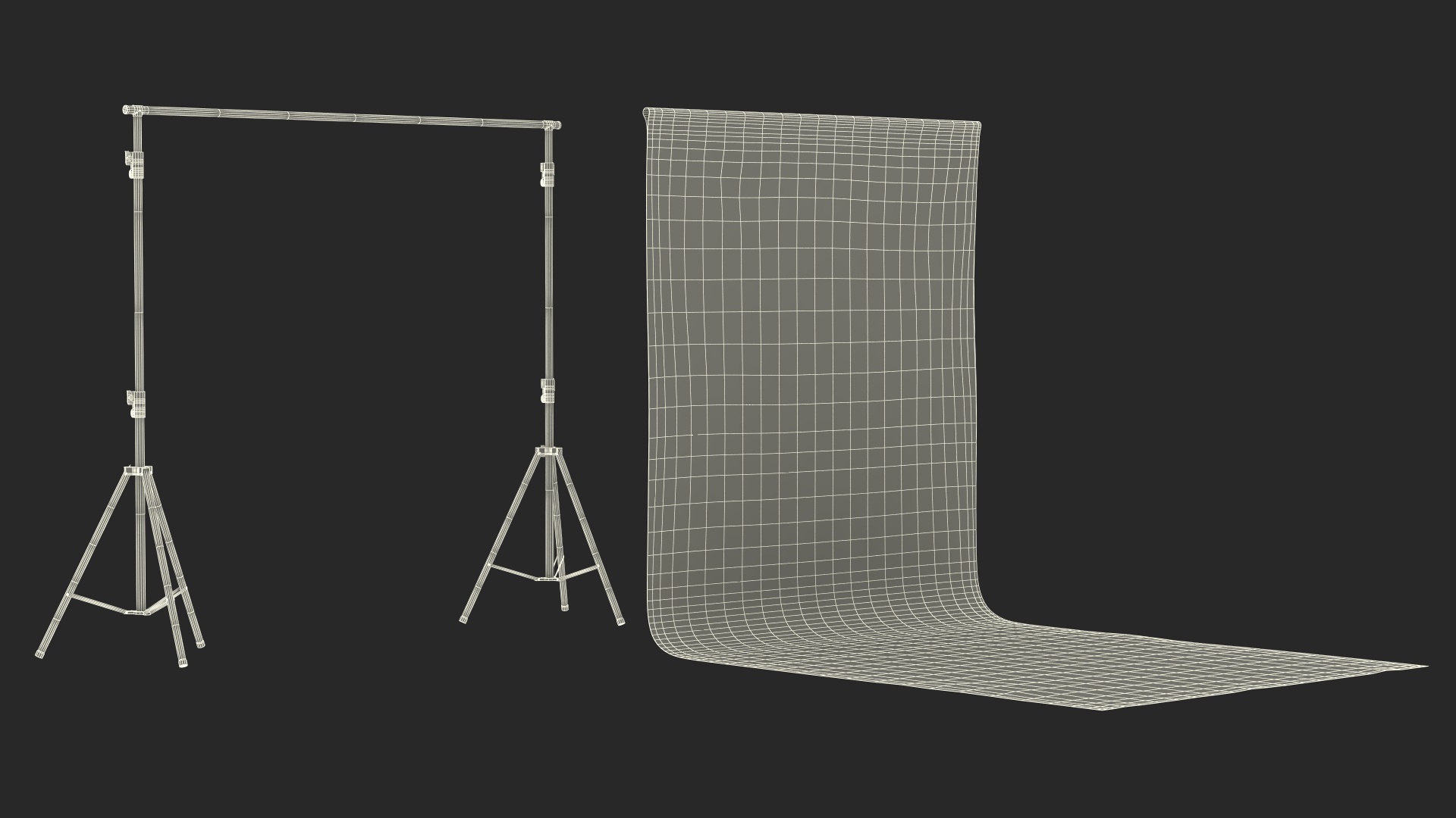 3D Adjustable Photography Fabric Background Support model