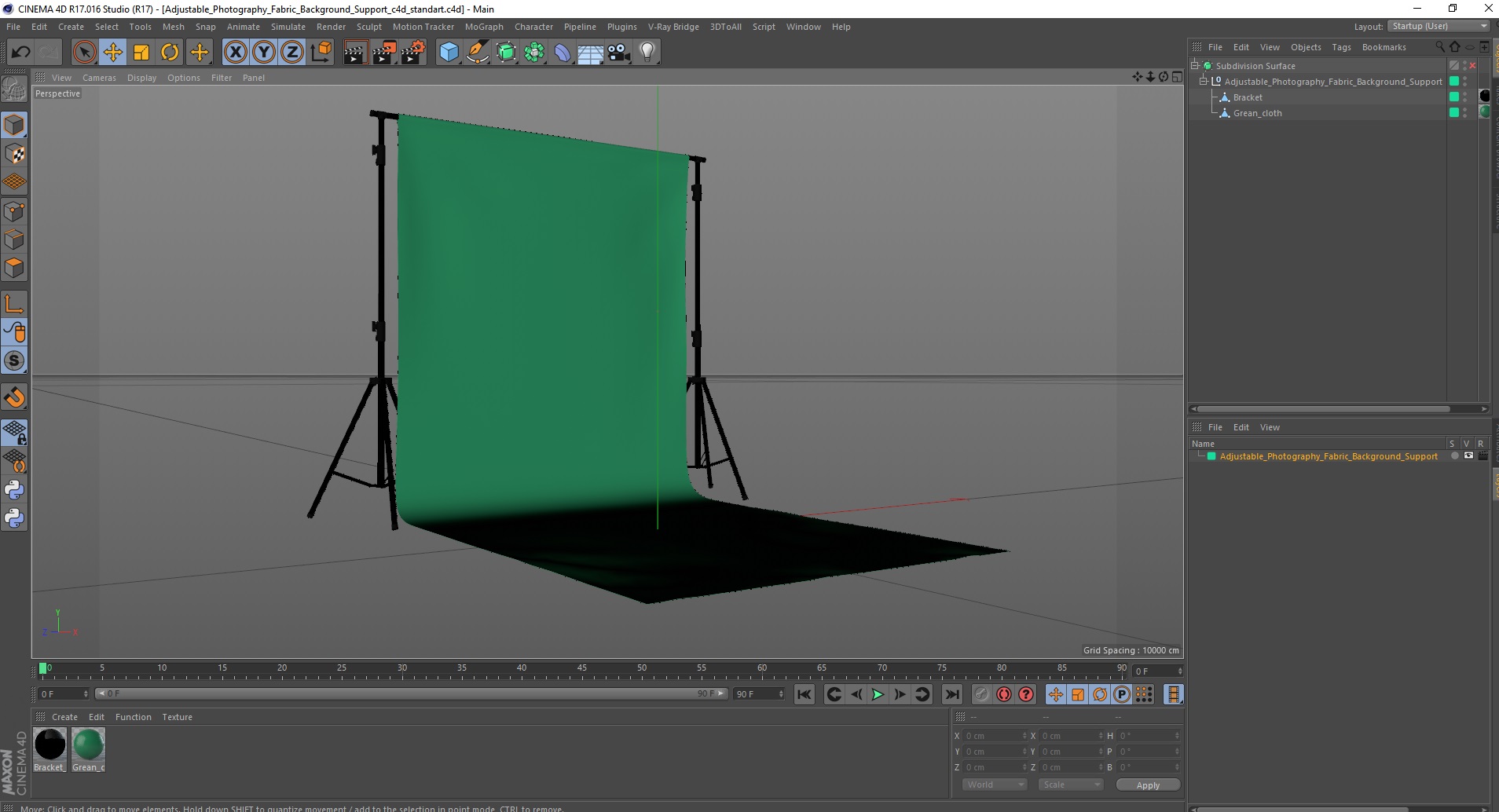 3D Adjustable Photography Fabric Background Support model