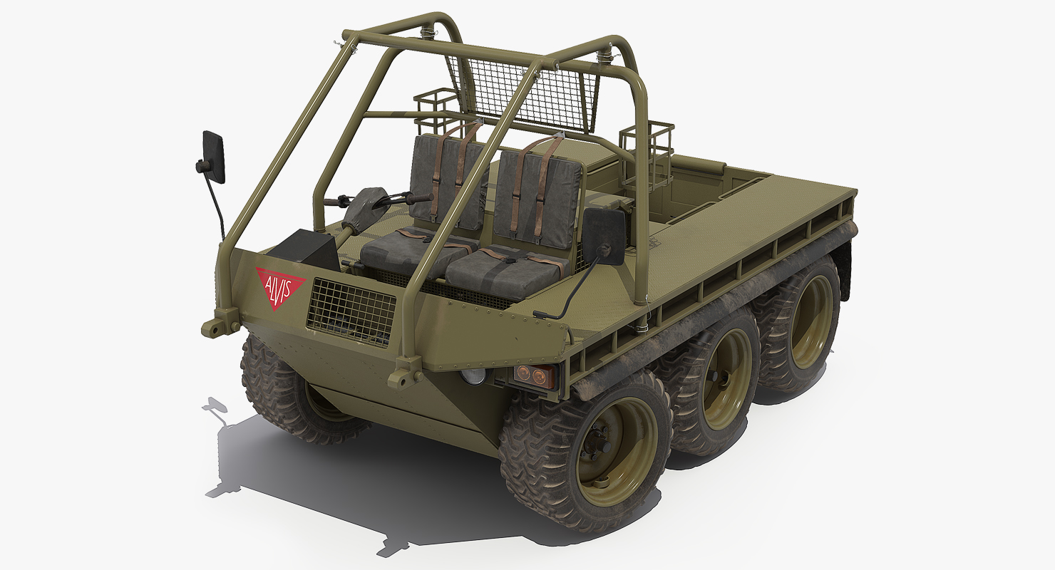 3D model Supacat Alvis Military Green Rigged