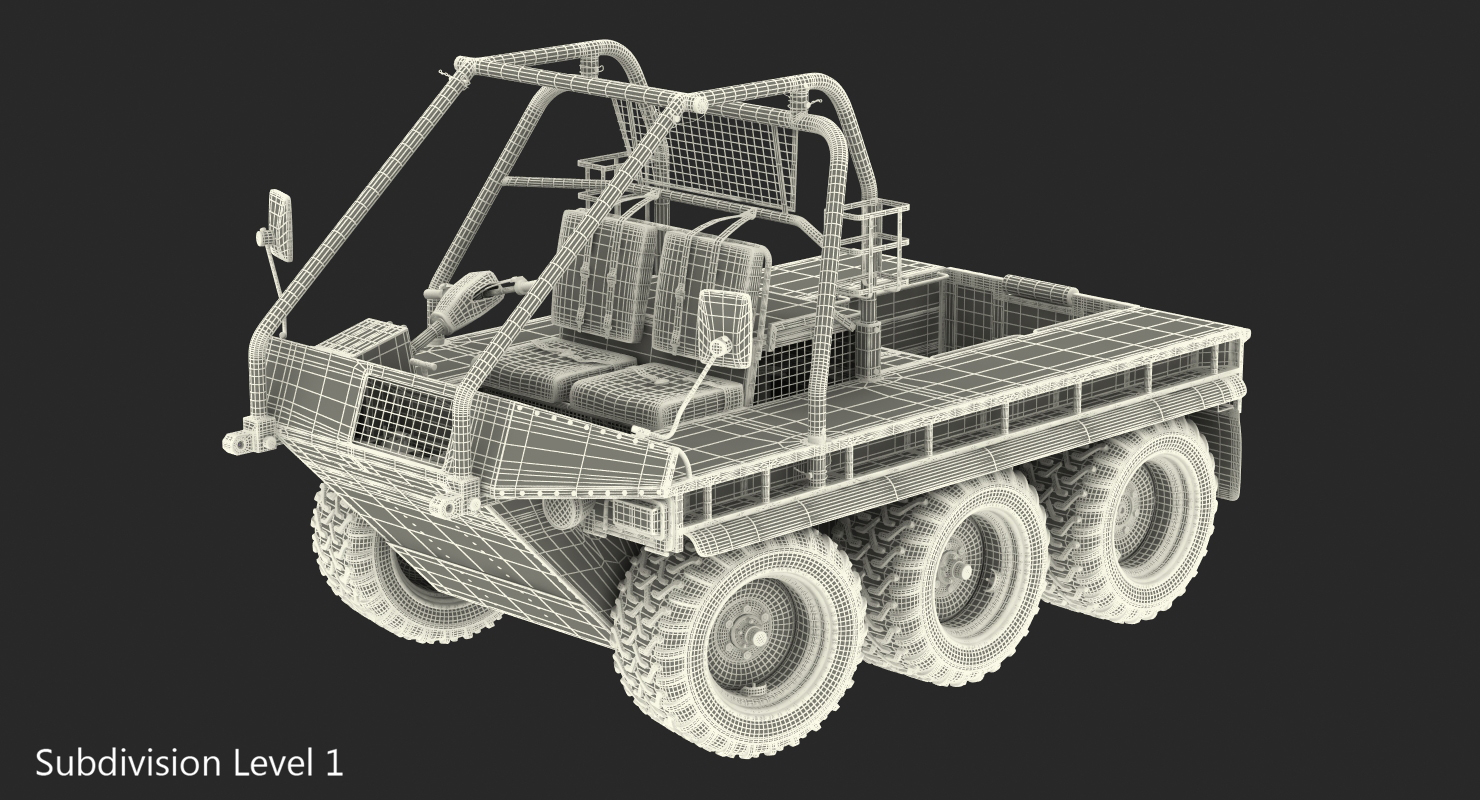 3D model Supacat Alvis Military Green Rigged