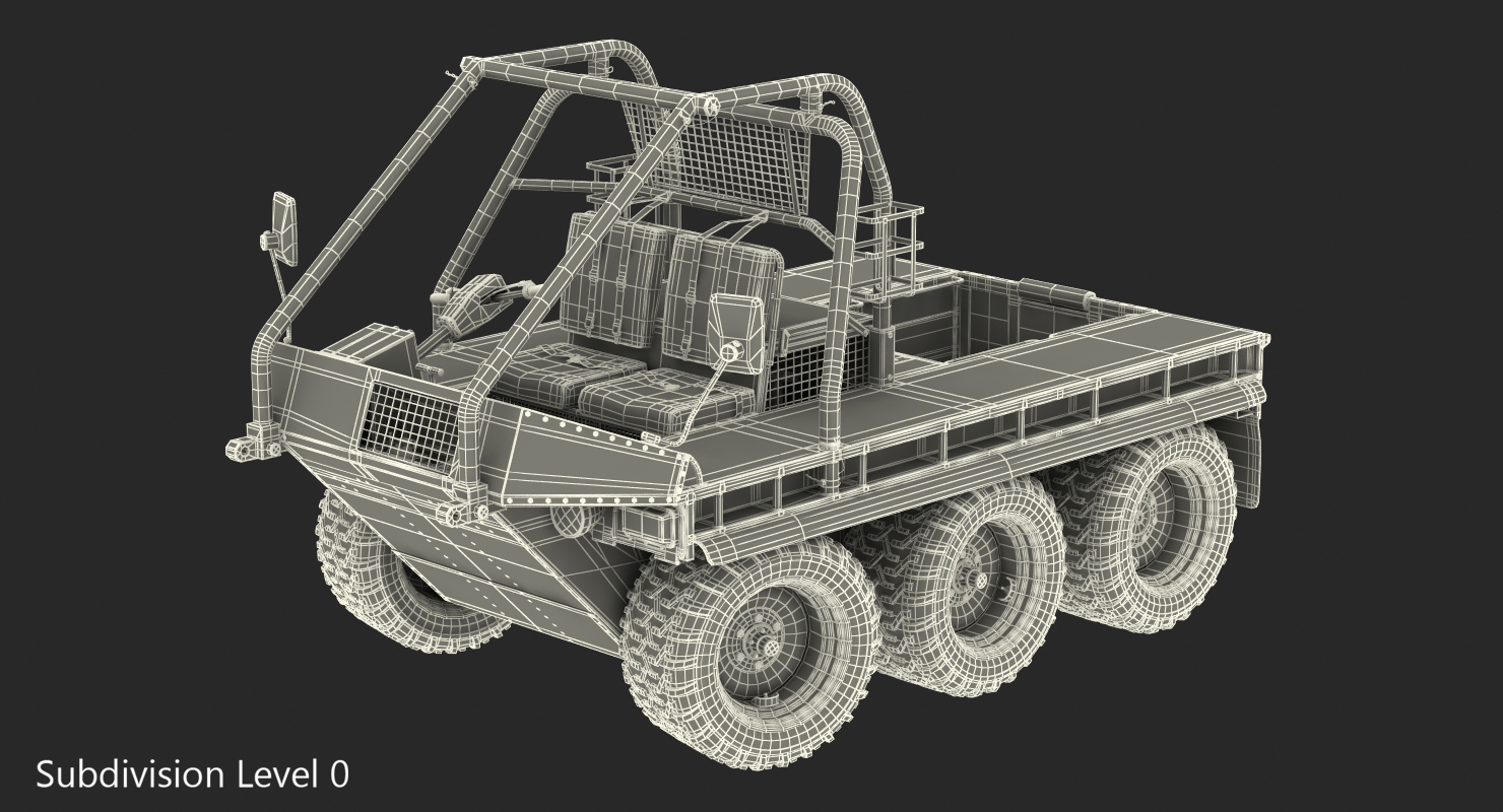 3D model Supacat Alvis Military Green Rigged