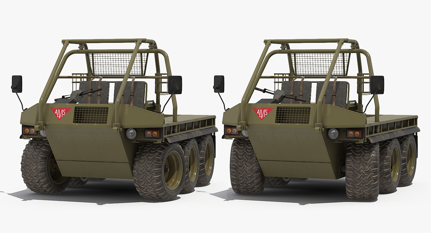 3D model Supacat Alvis Military Green Rigged