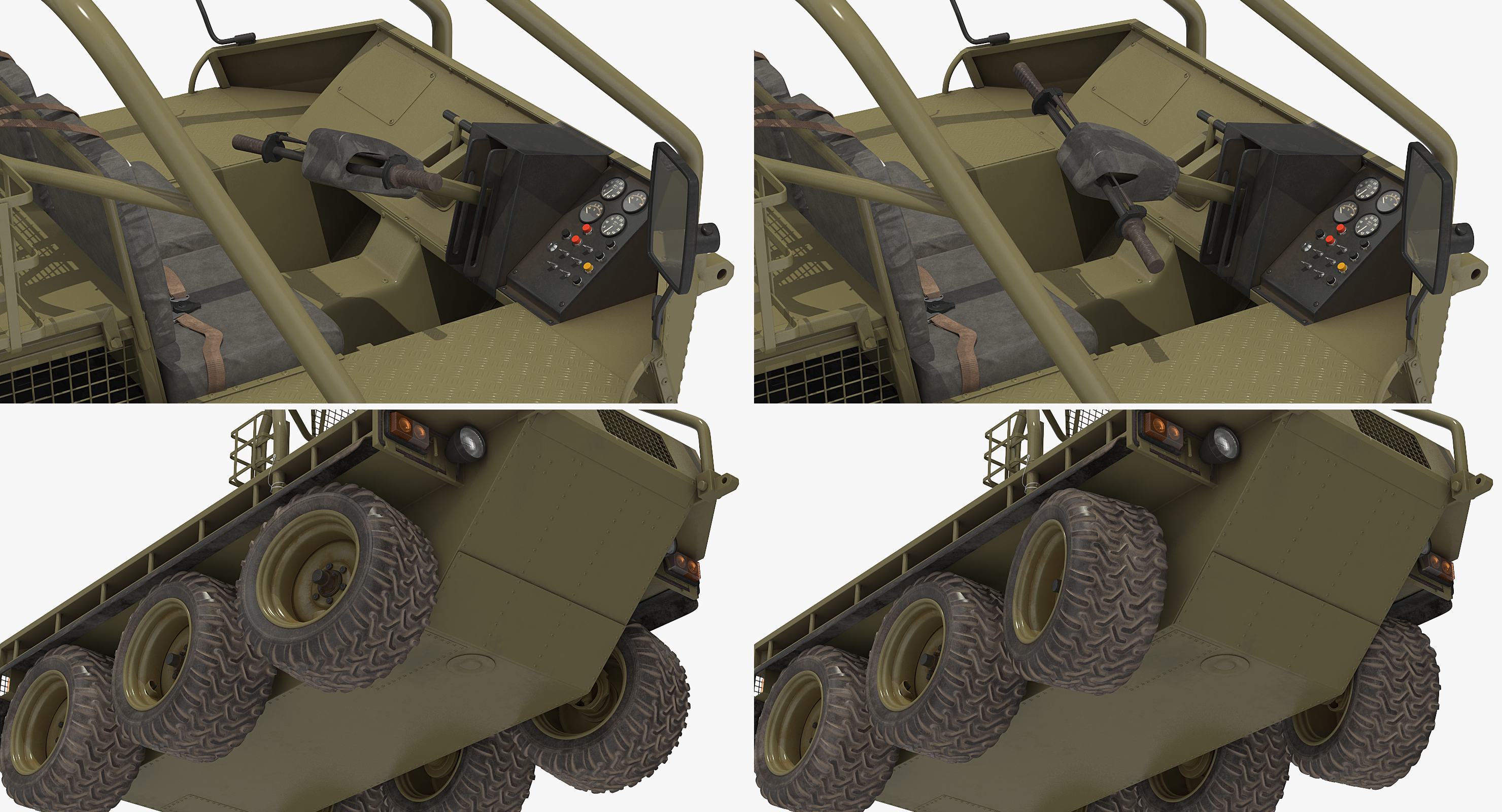 3D model Supacat Alvis Military Green Rigged