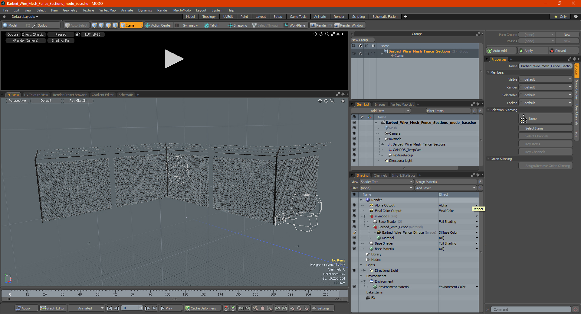 3D Barbed Wire Mesh Fence Sections