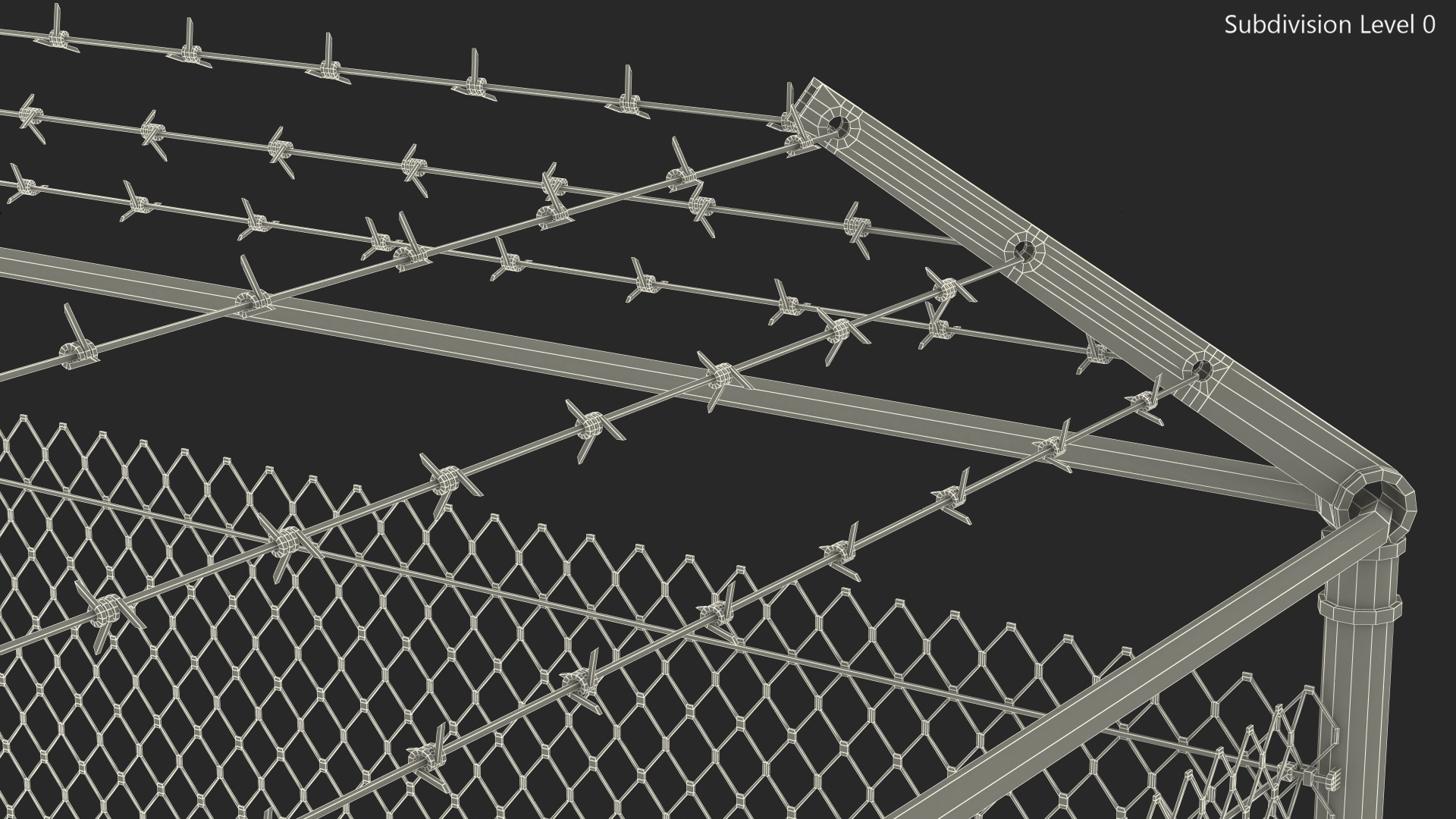 3D Barbed Wire Mesh Fence Sections