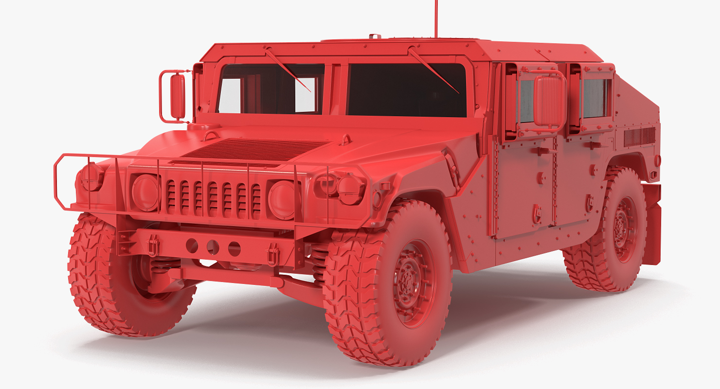 3D model Humvee M1151 Simple Interior Desert