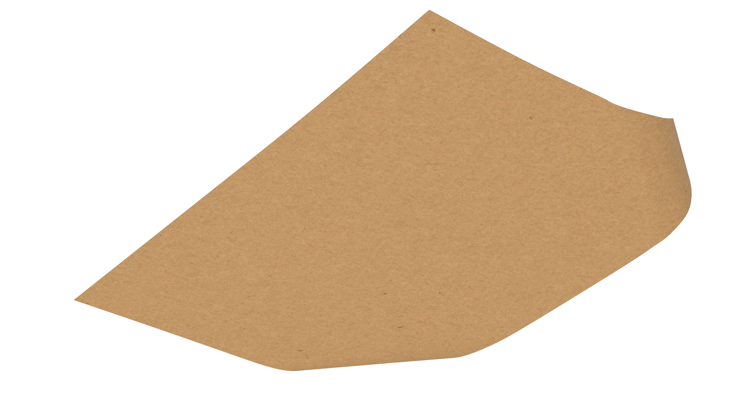 3D model Two Curled Corners Paper Brown