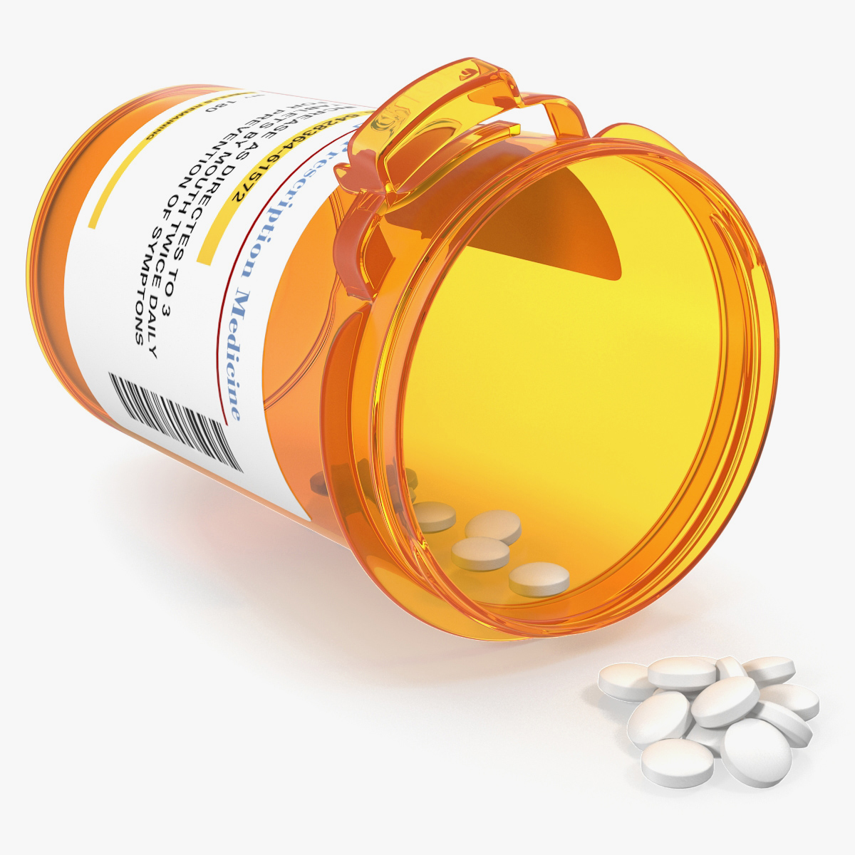 Opened Pill Bottle, view 3