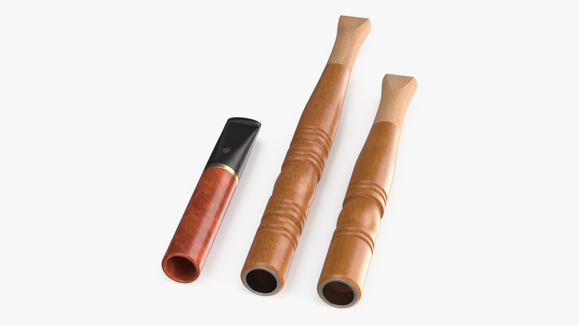 Vintage Cigarette Holders Set Dark 3D model